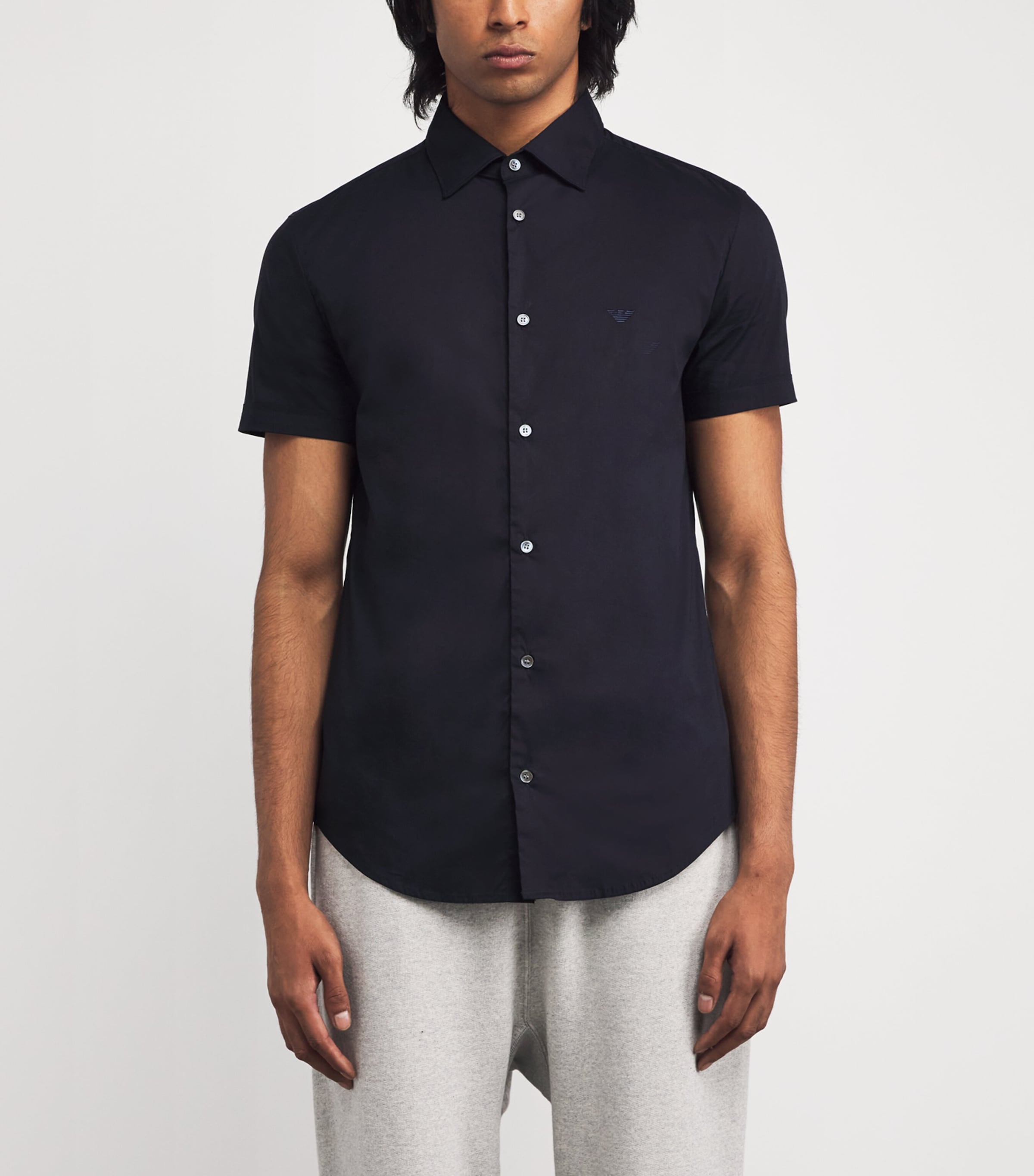 Cotton-Blend Short-Sleeve Shirt 934 Image 3