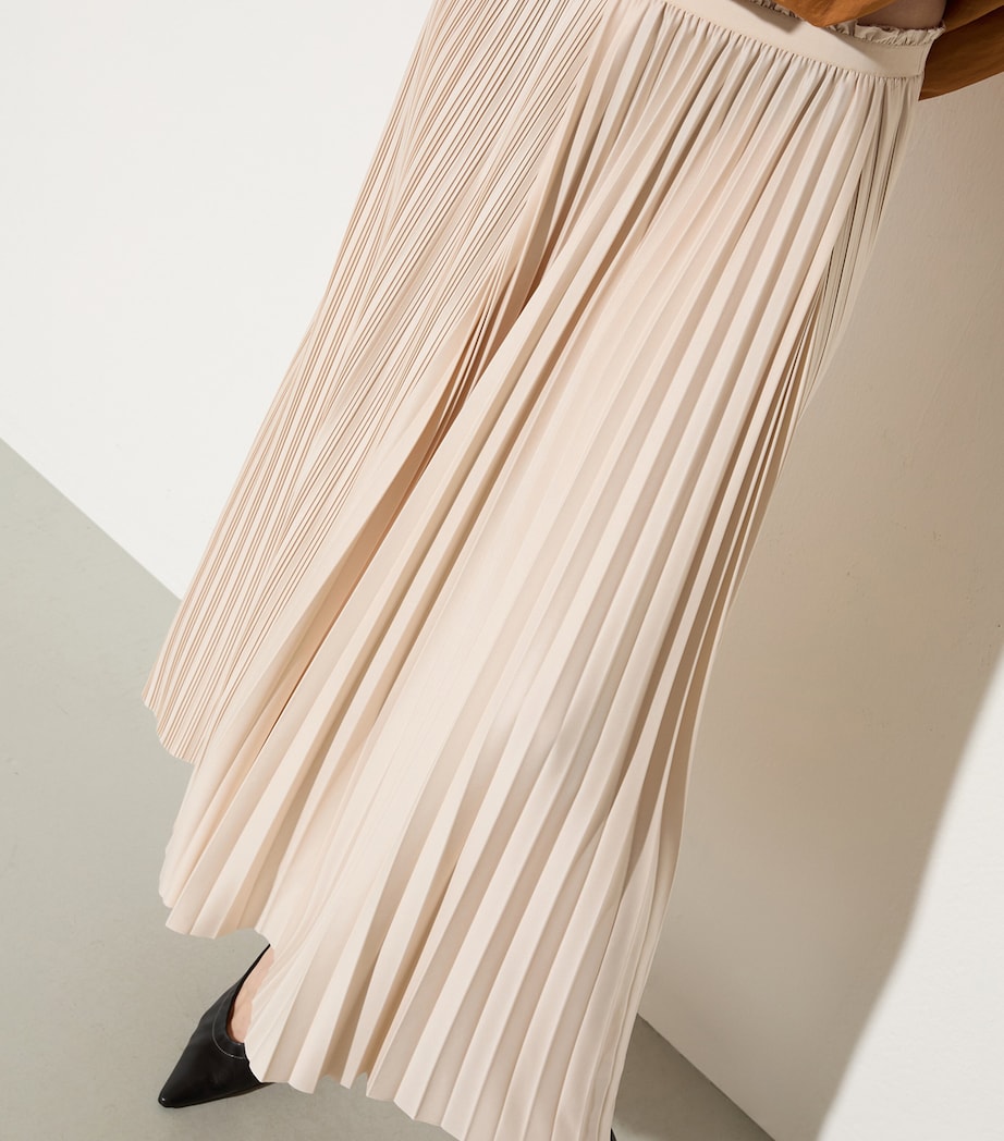 Jersey Pleated Maxi Skirt POWDER Image 6