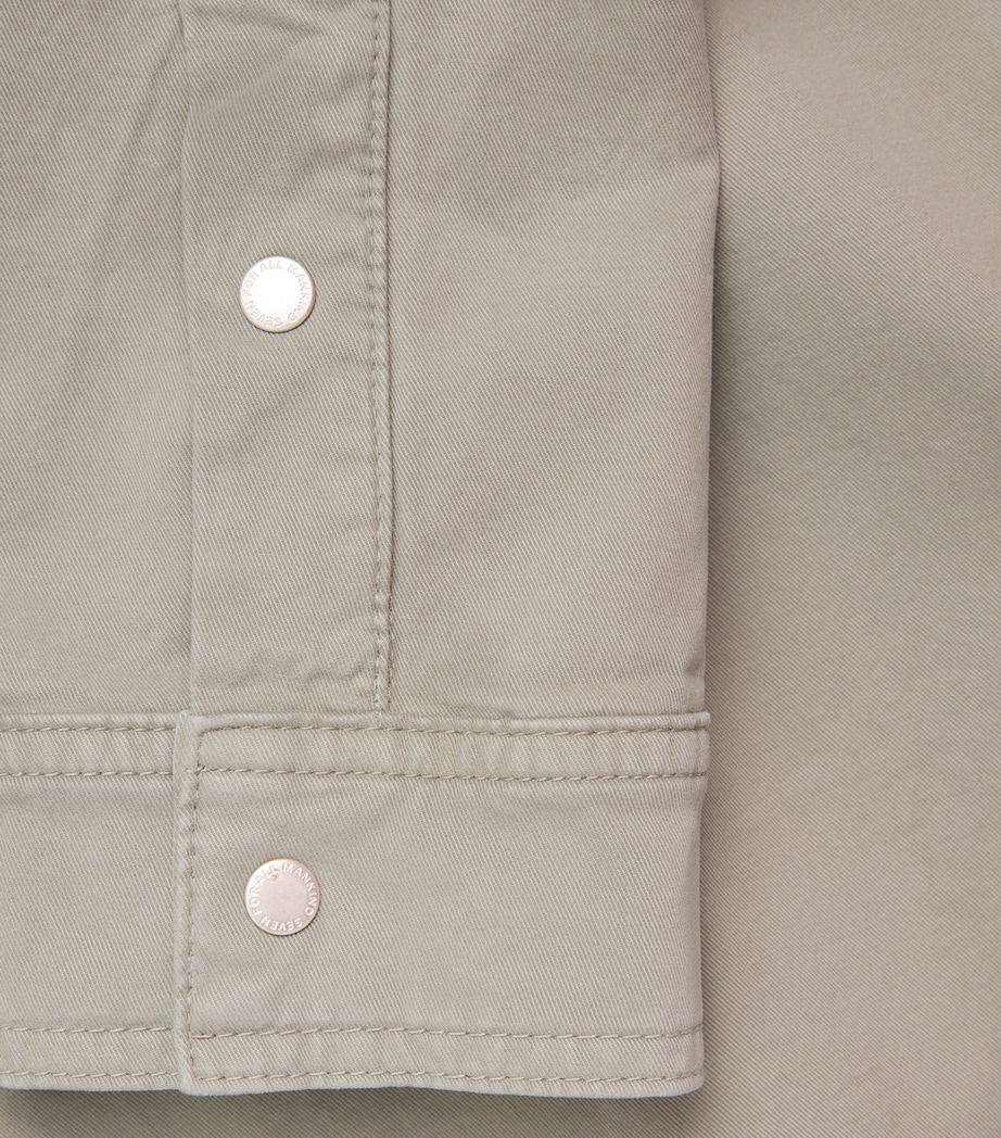 7 For All Mankind Womens Cotton Twill Shirt Cmfrt Twill M Image 6