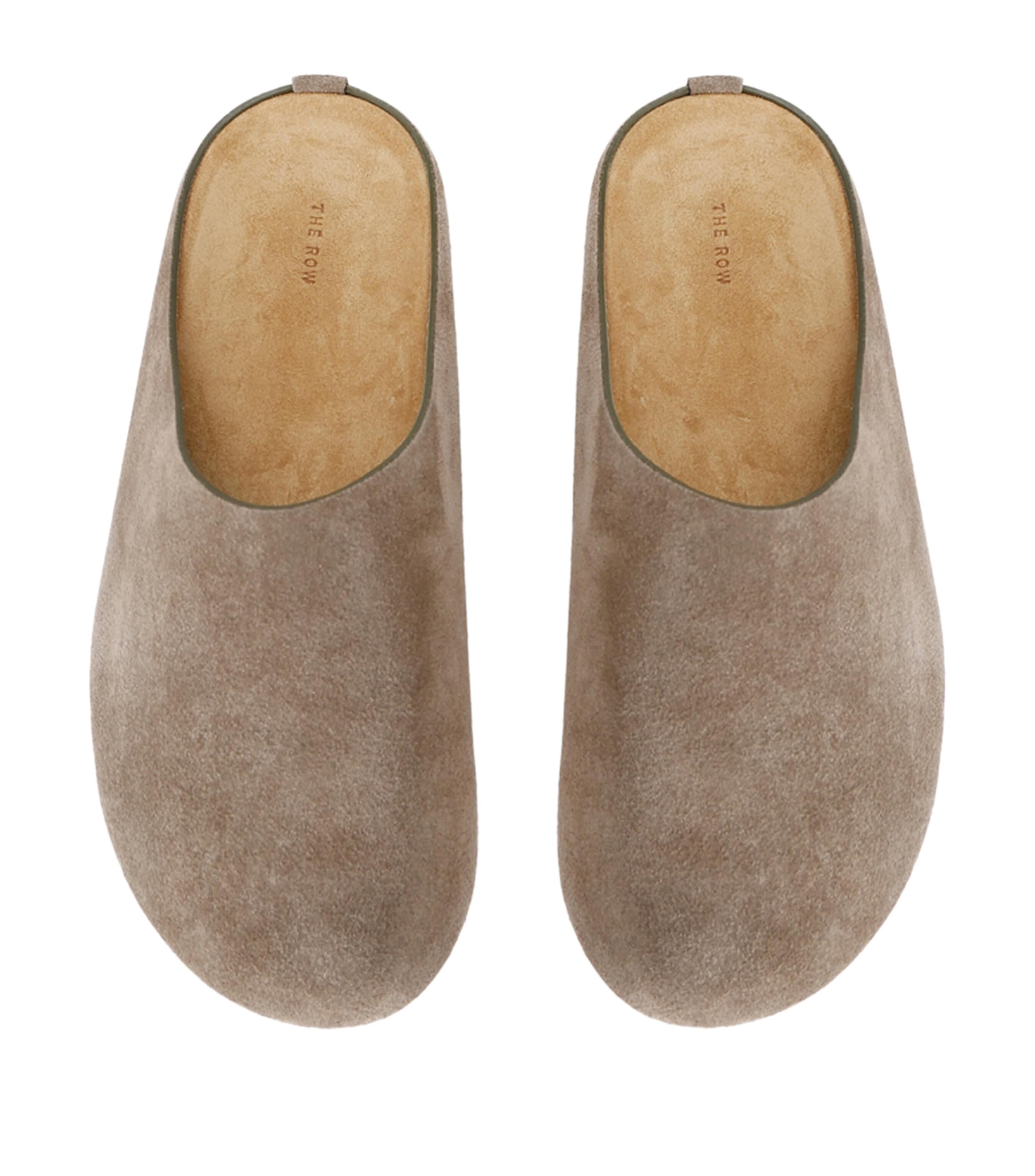 上品な足元★THE ROW Hugh suede slides THE ROW Hugh suede slides | NET-A-PORTER