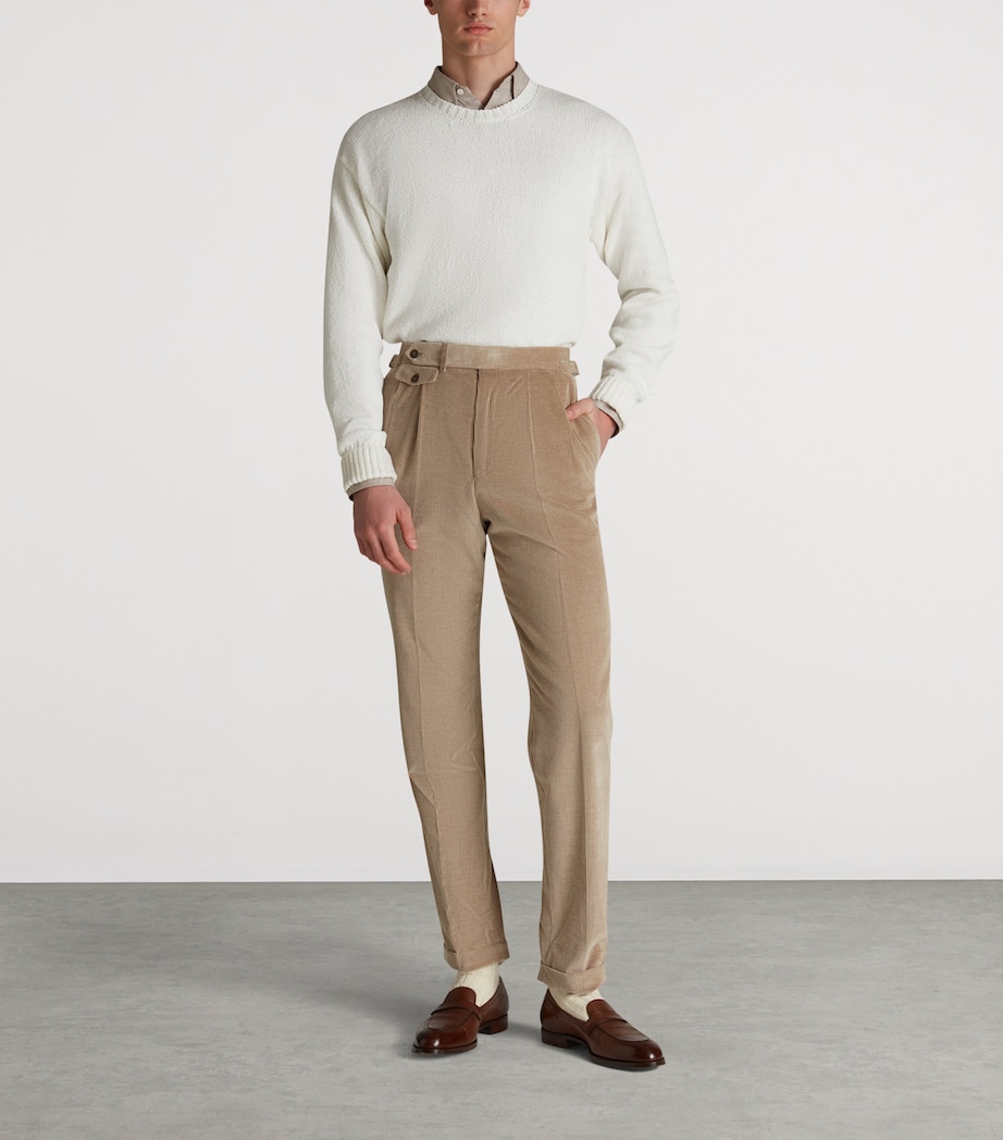 Cotton Crew-Neck Sweater 101IVORY Image 2