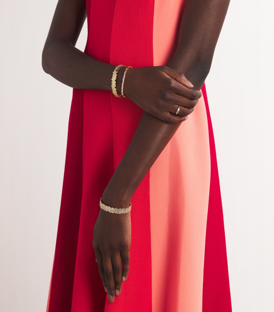 Yellow Gold and Diamond Classic Fireworks Bangle 18K YG/WD Image 5