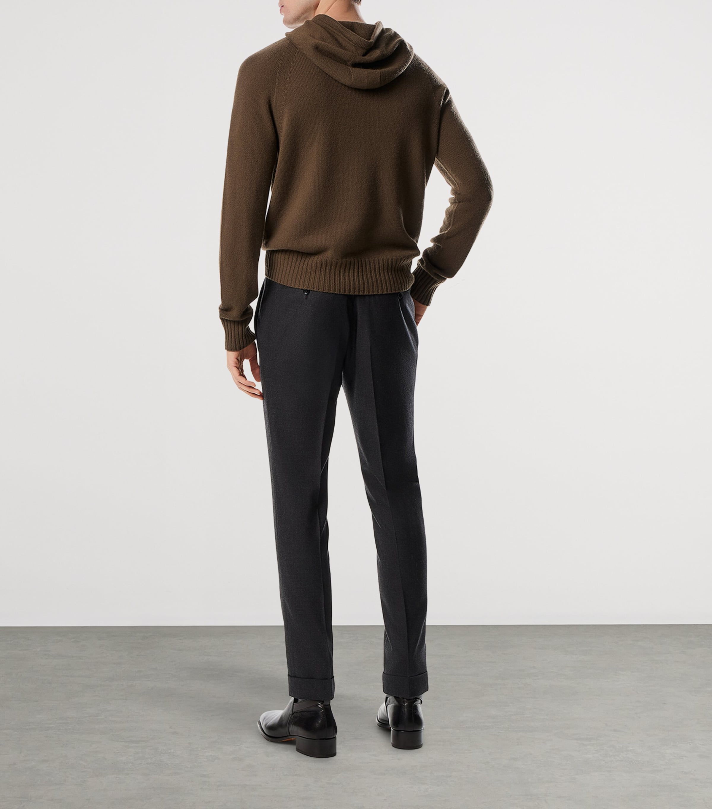 Cashmere Knitted Hoodie IG206 Image 3
