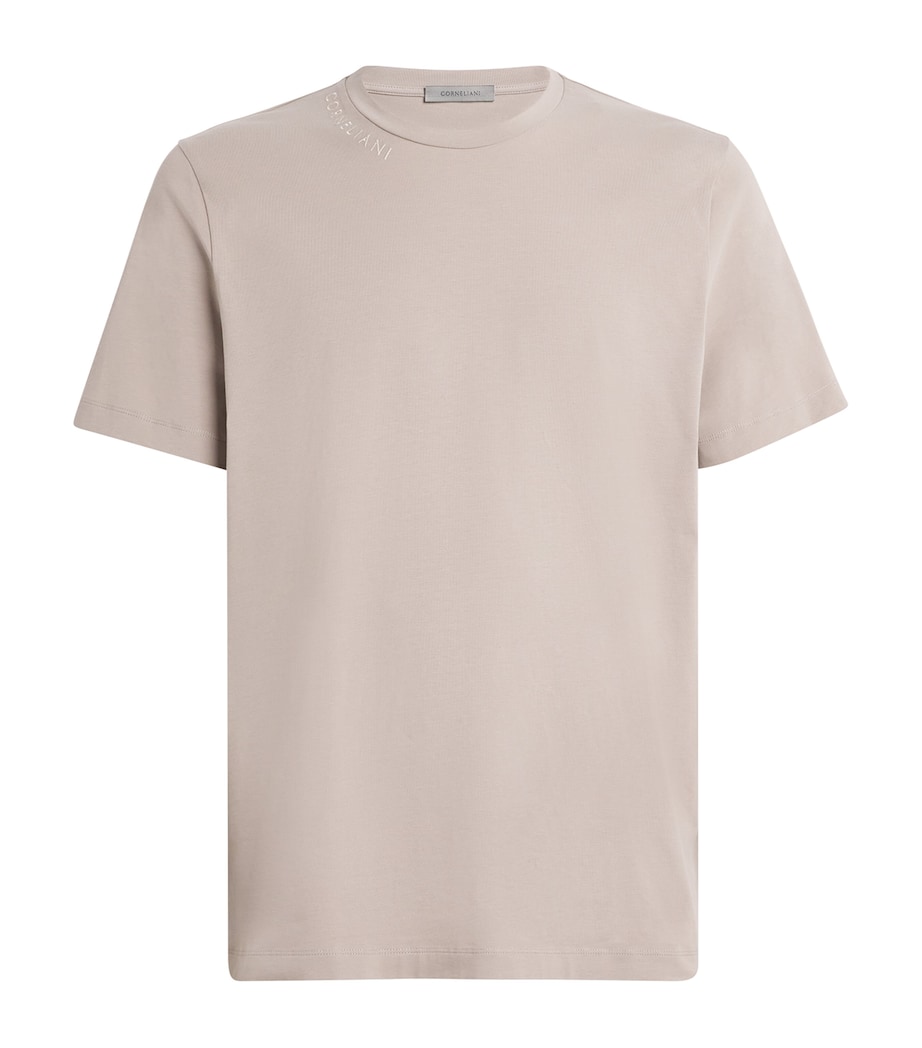 Stretch-Cotton Logo T-Shirt 29 NATURAL/ BEIGE Image 1