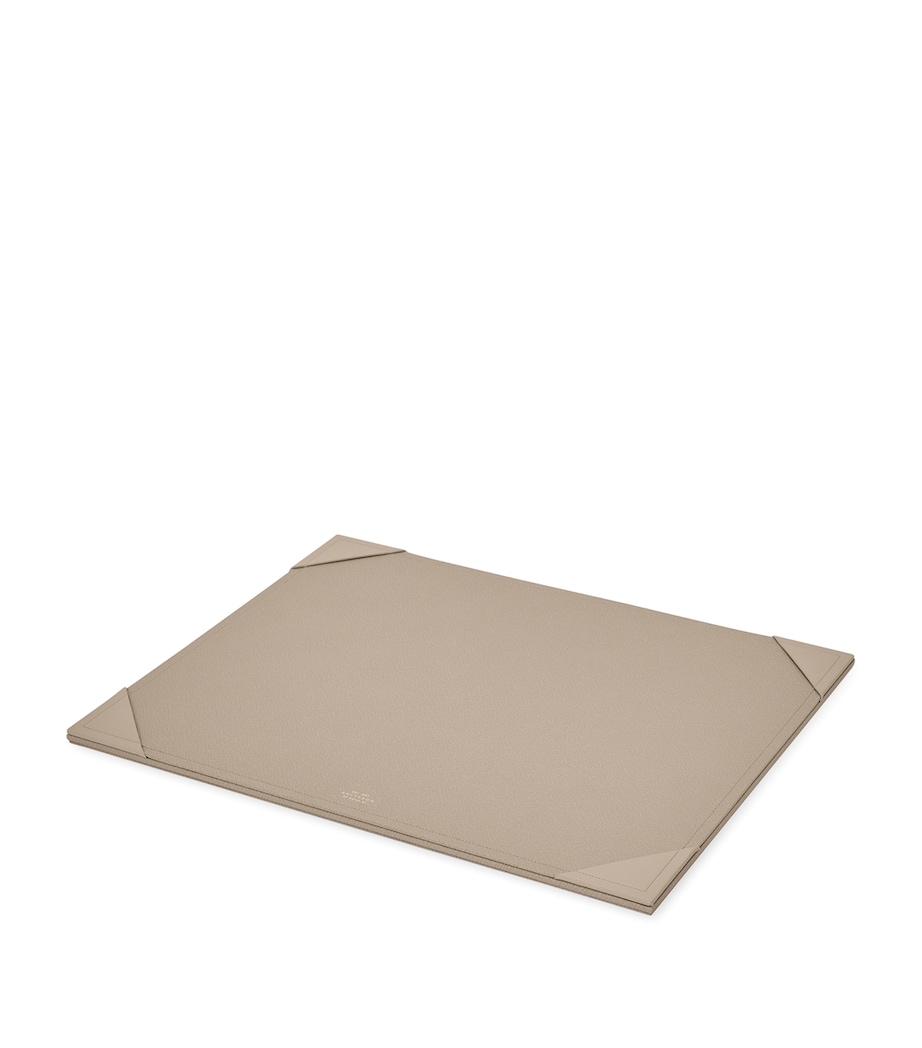 Smythson Leather Desk Mat Sandstone Image 2