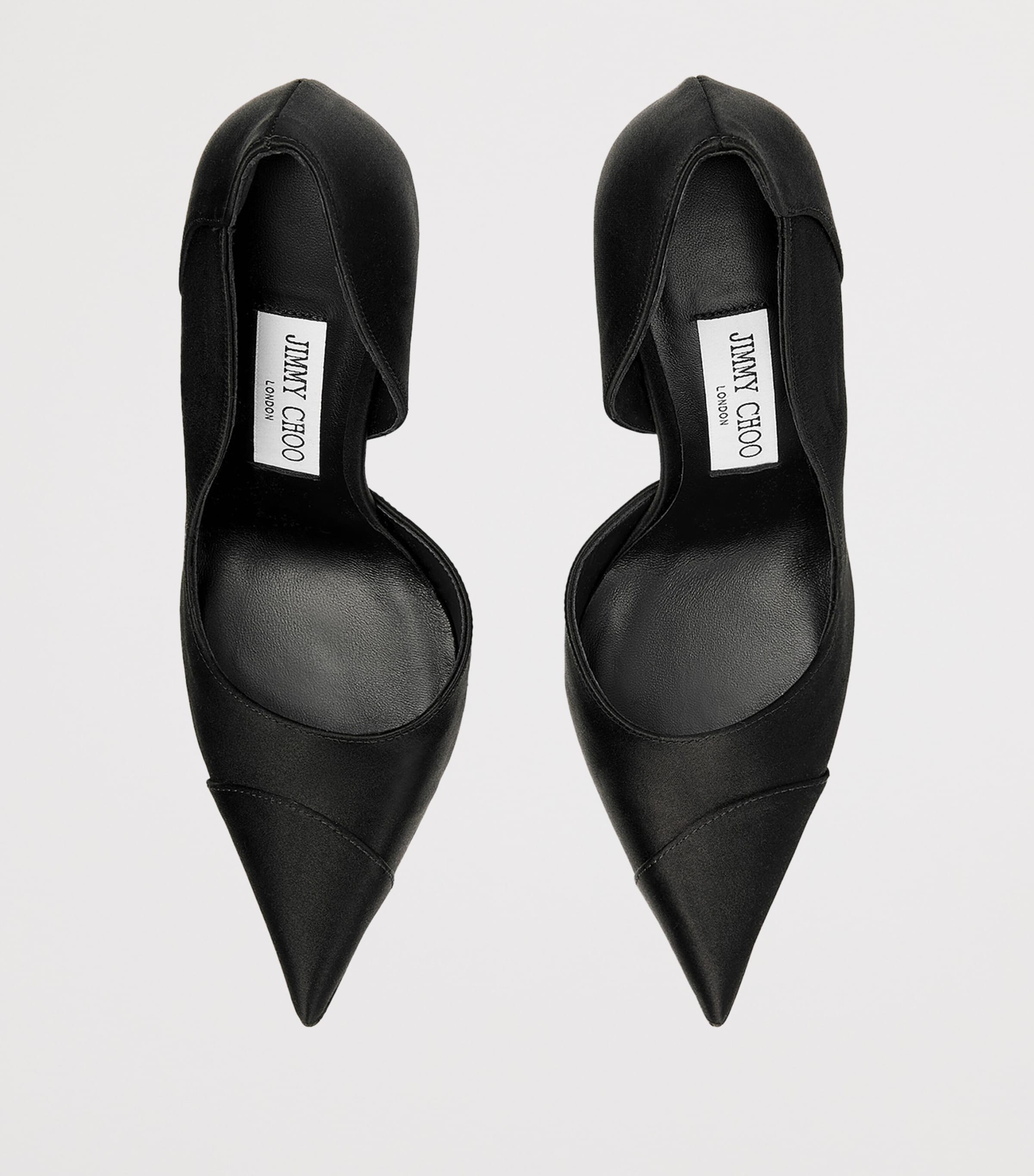 Brigitte 120 Satin Pumps BLACK Image 3