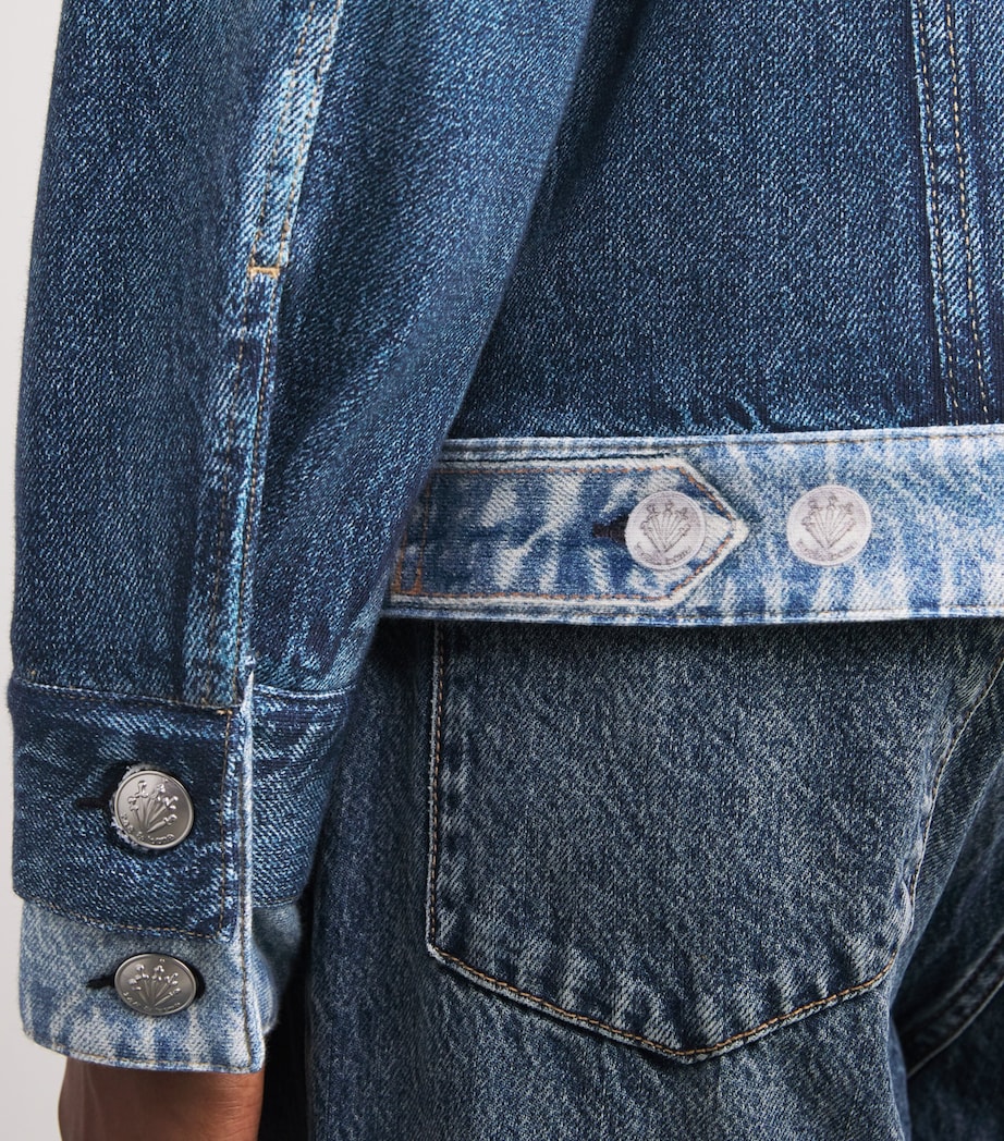 Contrast-Trim Miramar Denim Jacket DBLIN Image 6