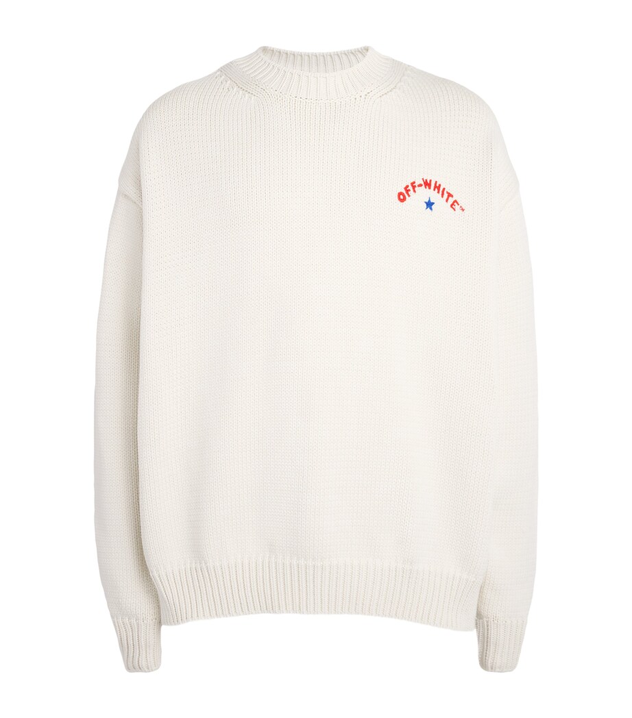 Star Arrows Logo Sweater WHITE ASPARAGUS Image 1