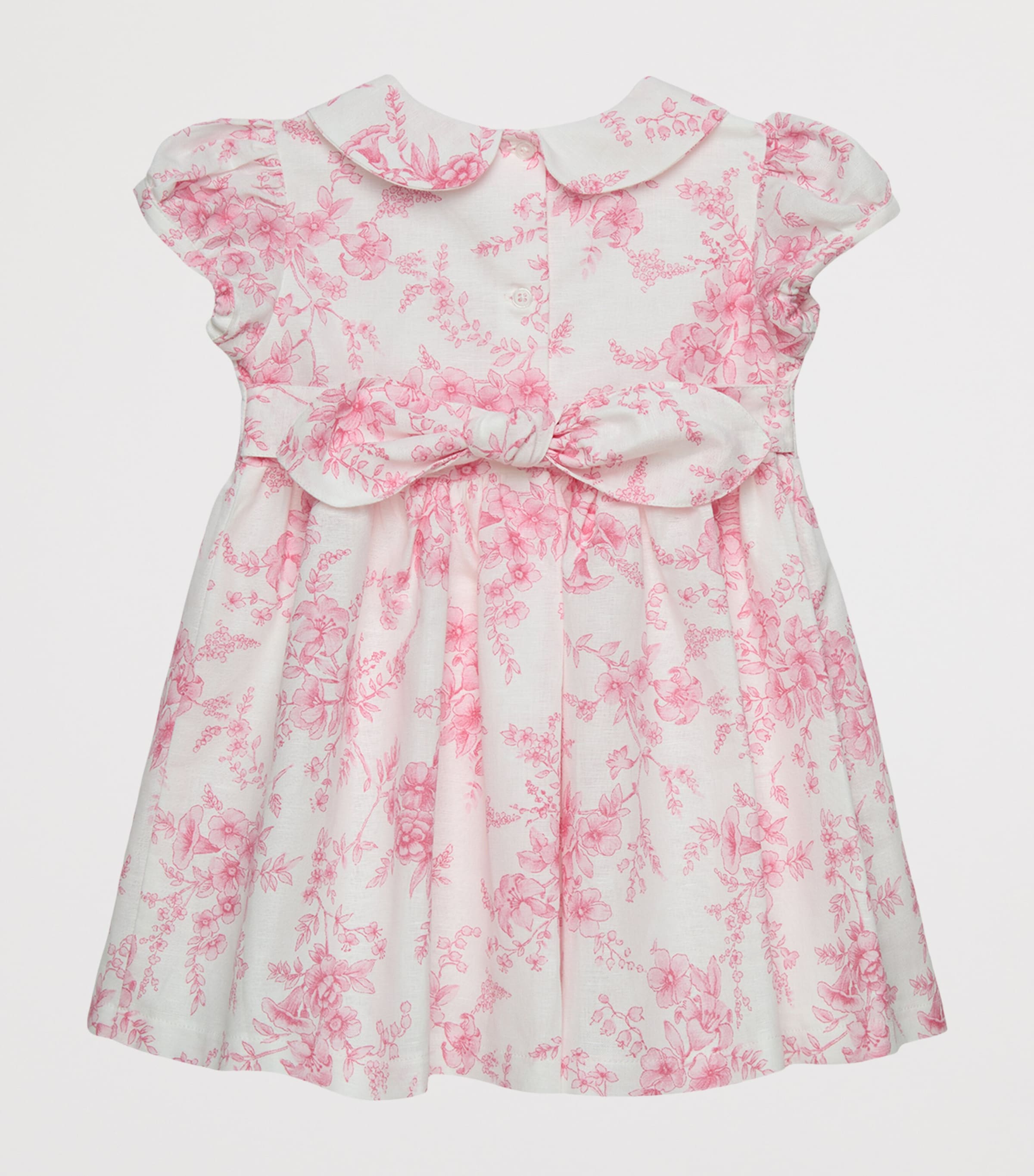Trotters Linen-Cotton Kate Floral Dress (3-24 Months) Pink Floral Image 2
