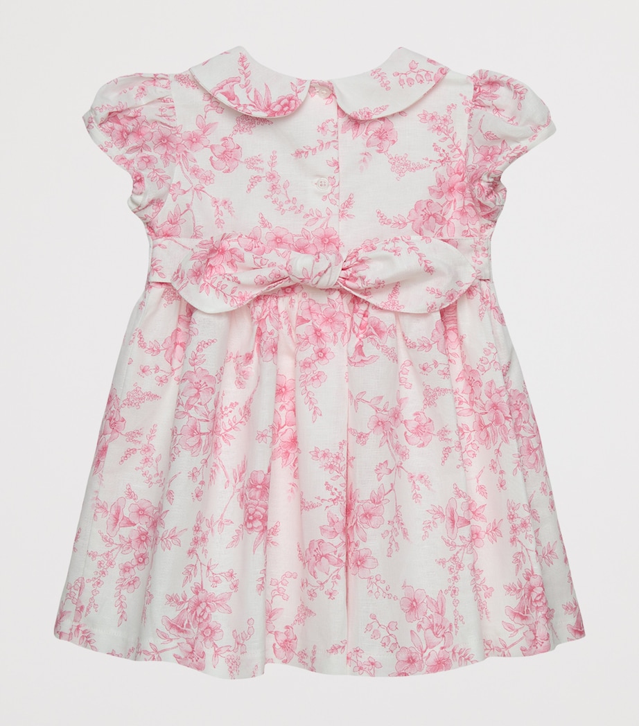 Trotters Linen-Cotton Kate Floral Dress (3-24 Months) Pink Floral Image 2