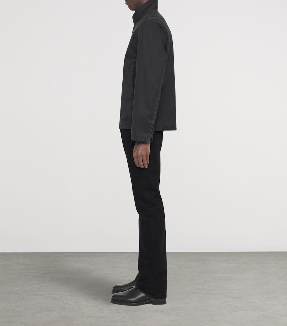 AllSaints Mens Enfield Bomber Jacket Washed Black Image 8