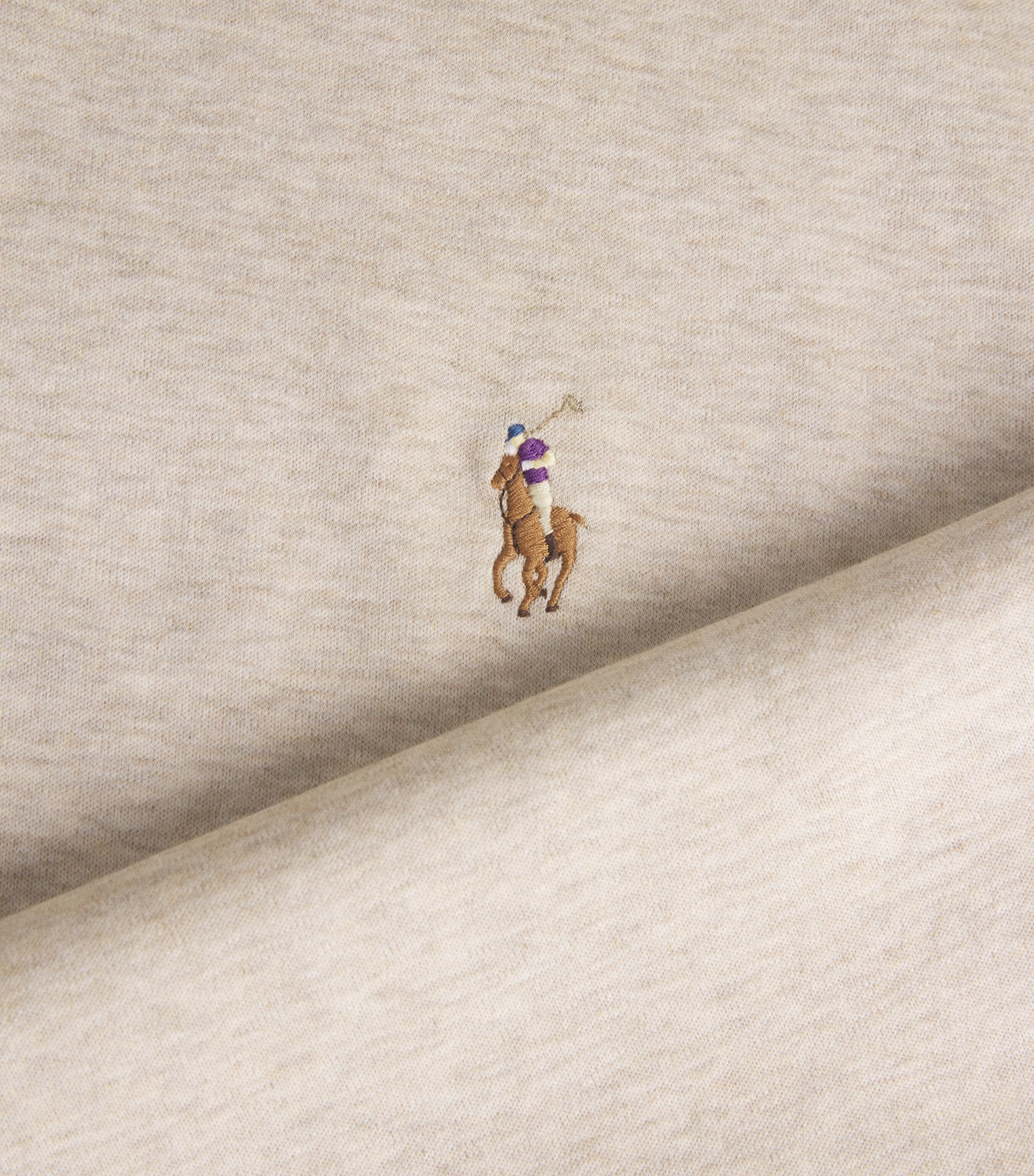 Pima Cotton Slim Polo Shirt EXPDTON DUNE HEATHER Image 5