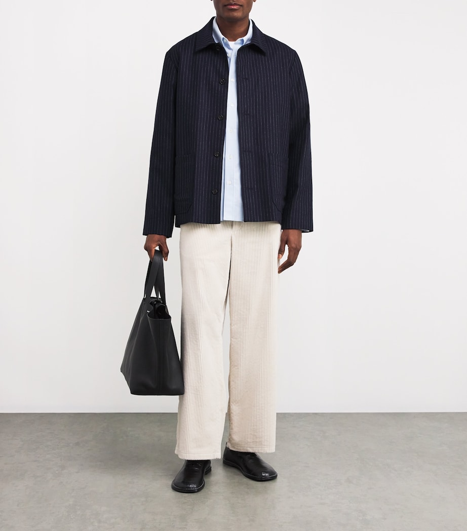 Wool-Blend Striped Jacket IAK DARK NAVY Image 2