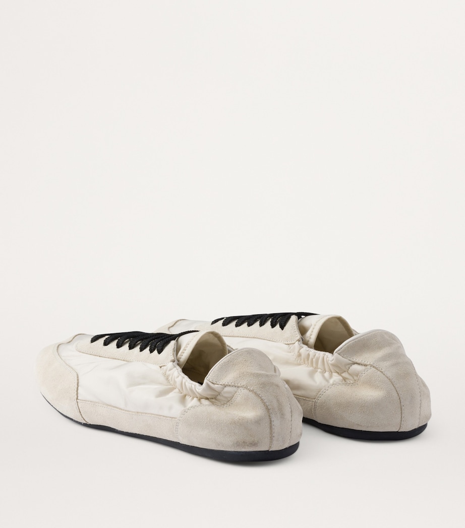 Re-Nylon-Faux Suede Slip-On Sneakers F0304 Image 4