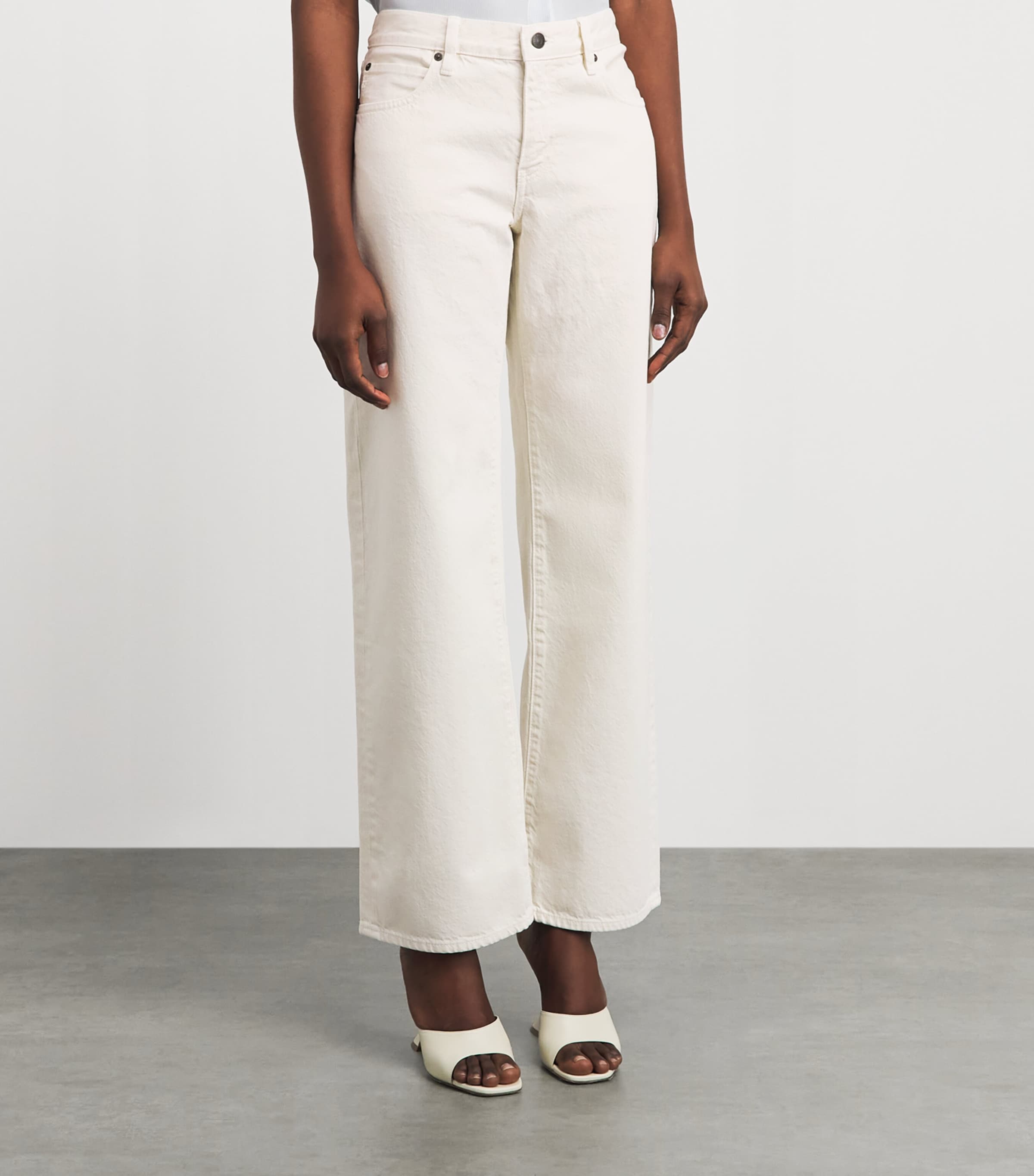 FRAME Womens The Saturday Low-Rise Straight Jeans Shell Image 4