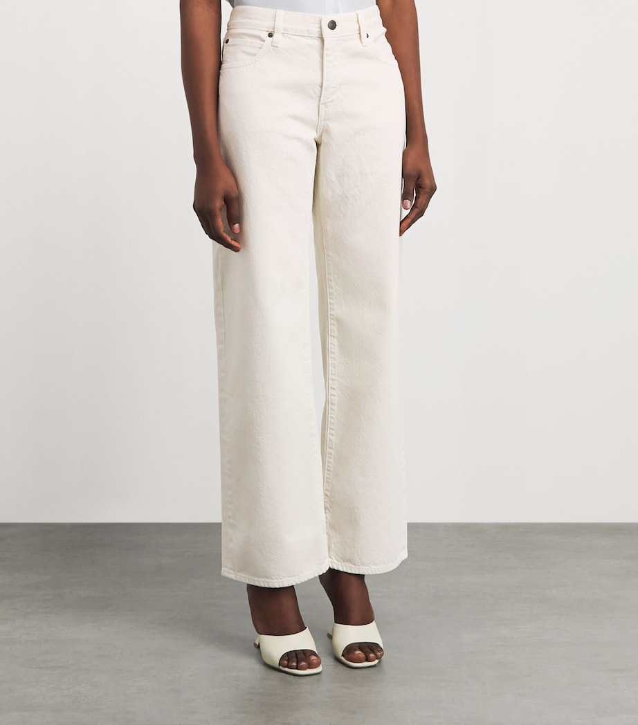 FRAME Womens The Saturday Low-Rise Straight Jeans Shell Image 4