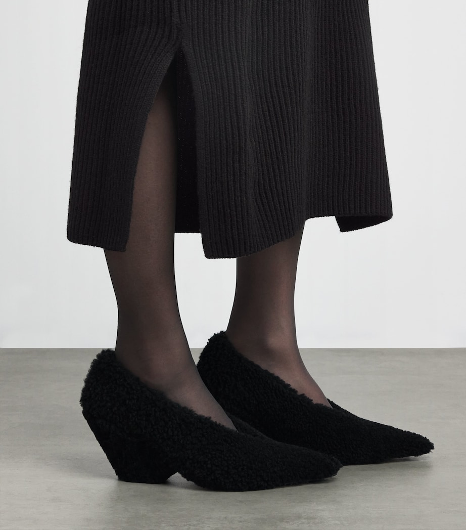 Cashmere High-Waist Asina Midi Skirt 1000 BLACK Image 6