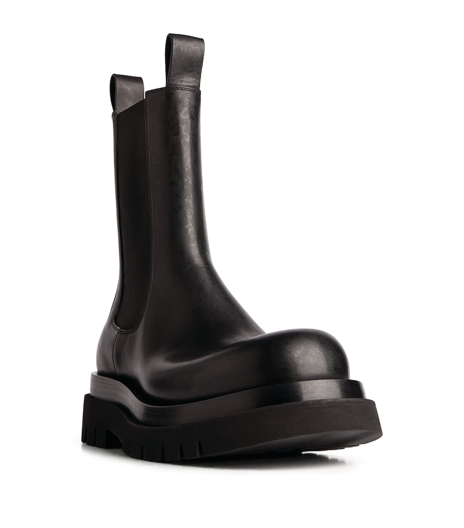 Leather Lug Boots NERO/NERO Image 4