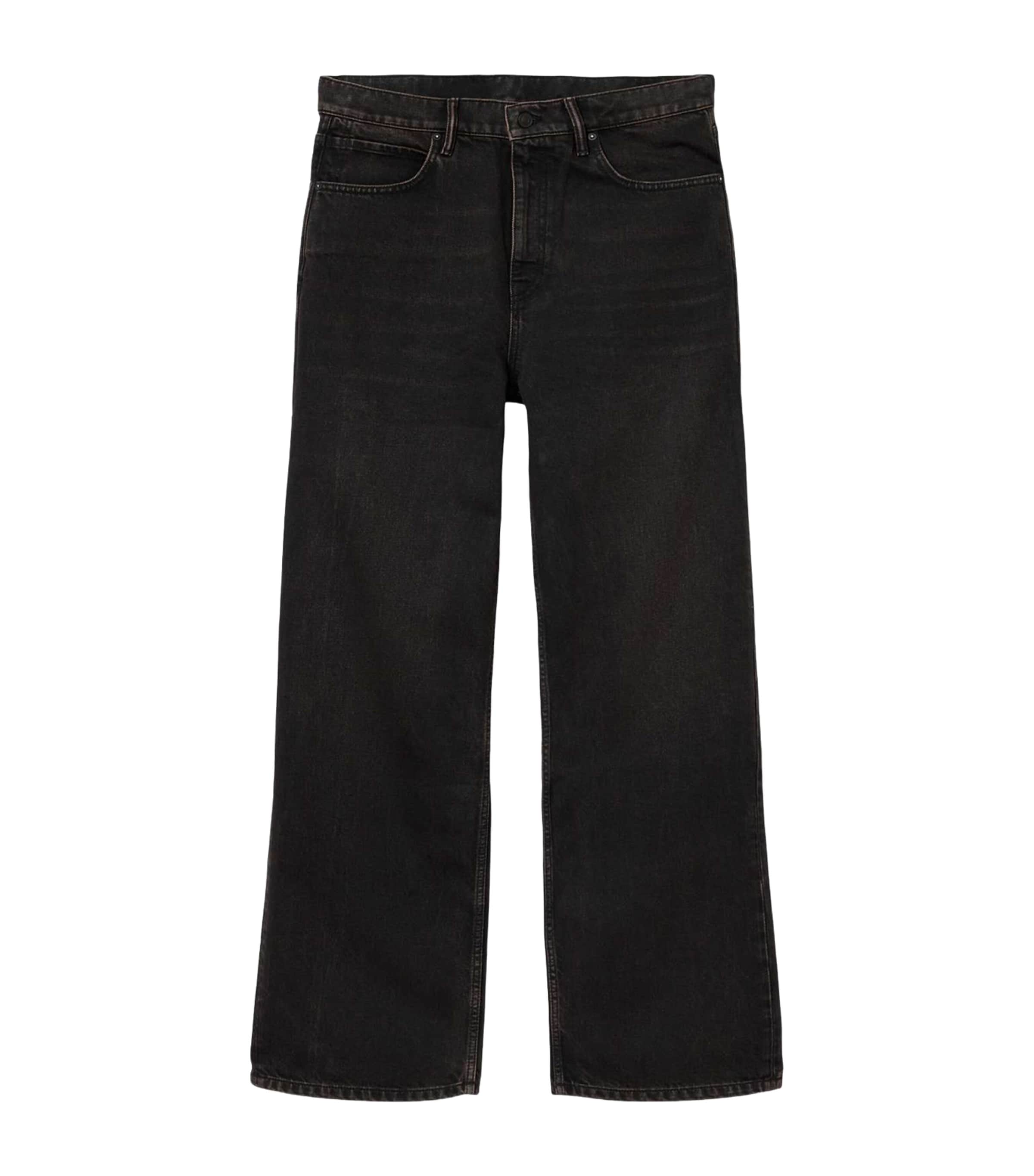 AllSaints Mens Lenny Wide-Leg Jeans Overdyed Brown Image 1