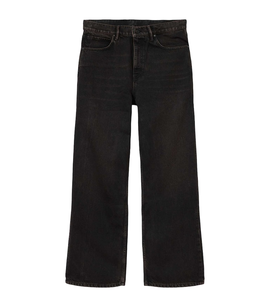 AllSaints Mens Lenny Wide-Leg Jeans Overdyed Brown Image 1
