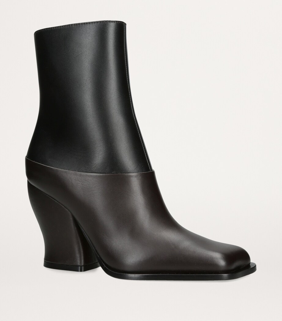 LOEWE Leather Onda Ankle Boots 90 Black/comb Image 3