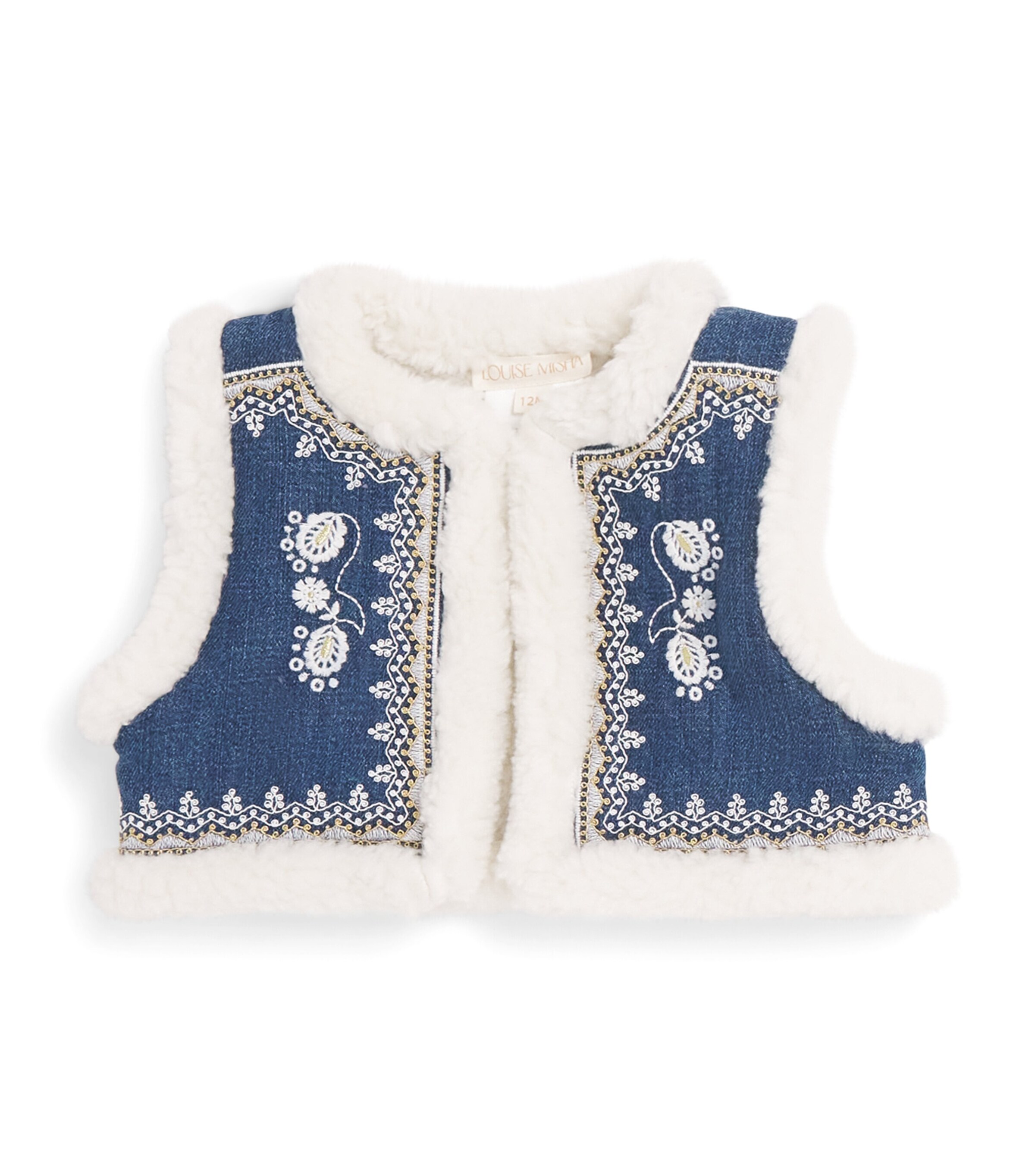Louise Misha Blue Cotton Reversible Librana Gilet (3 Years