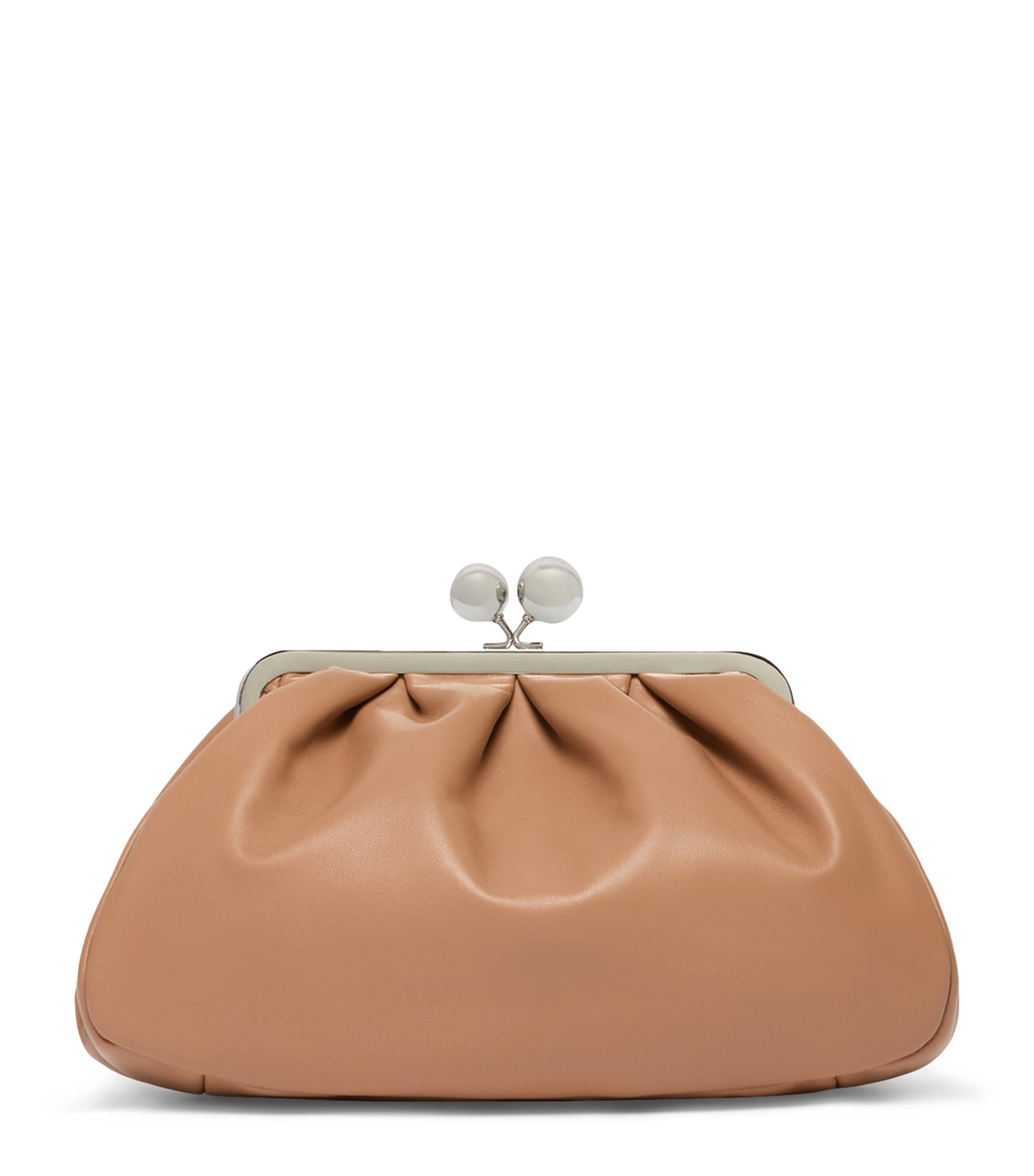 Weekend Max Mara Medium Leather Pasticcino Clutch Bag Nudo Image 1