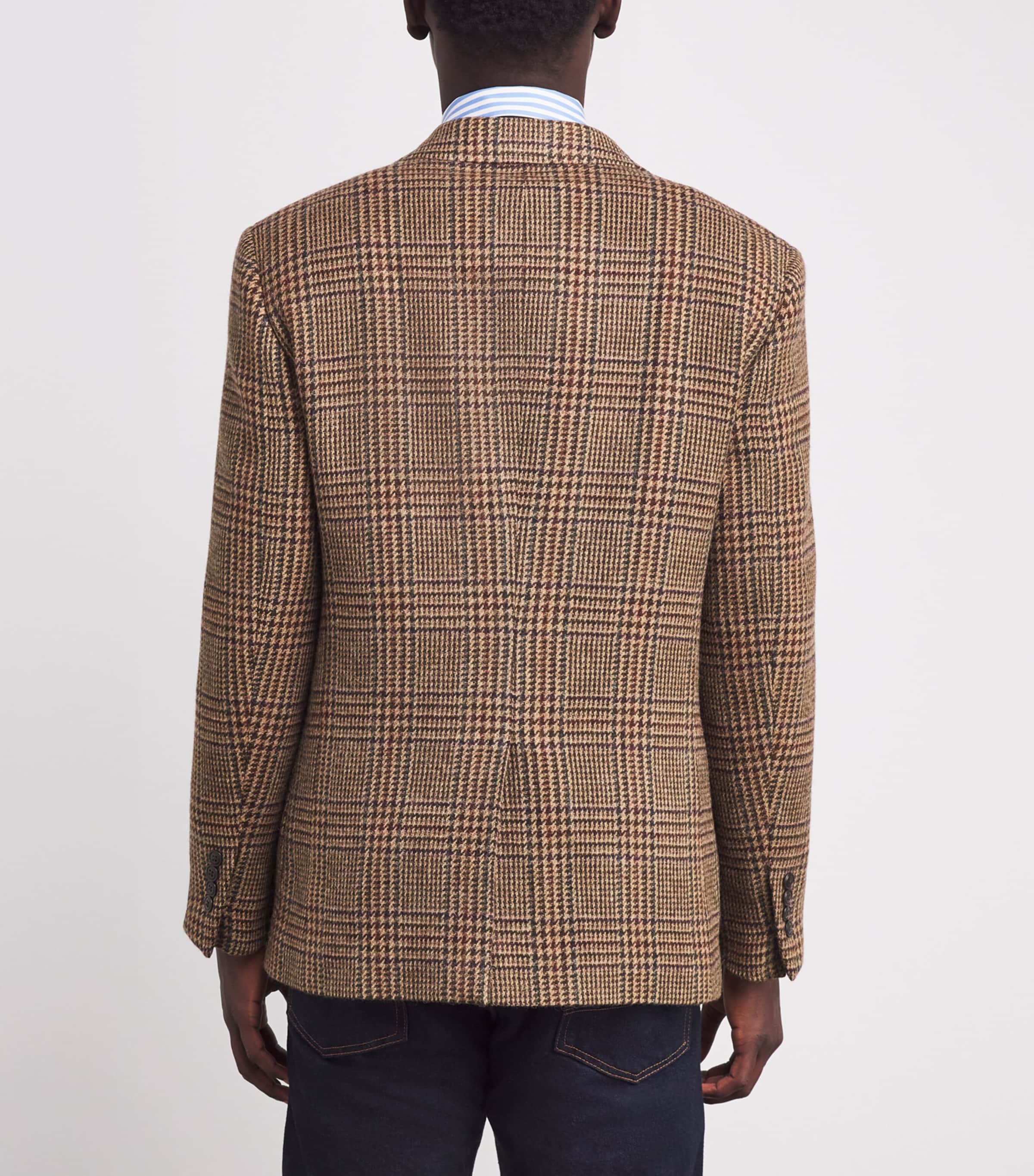 Wool Glen Plaid Blazer BROWN Image 4