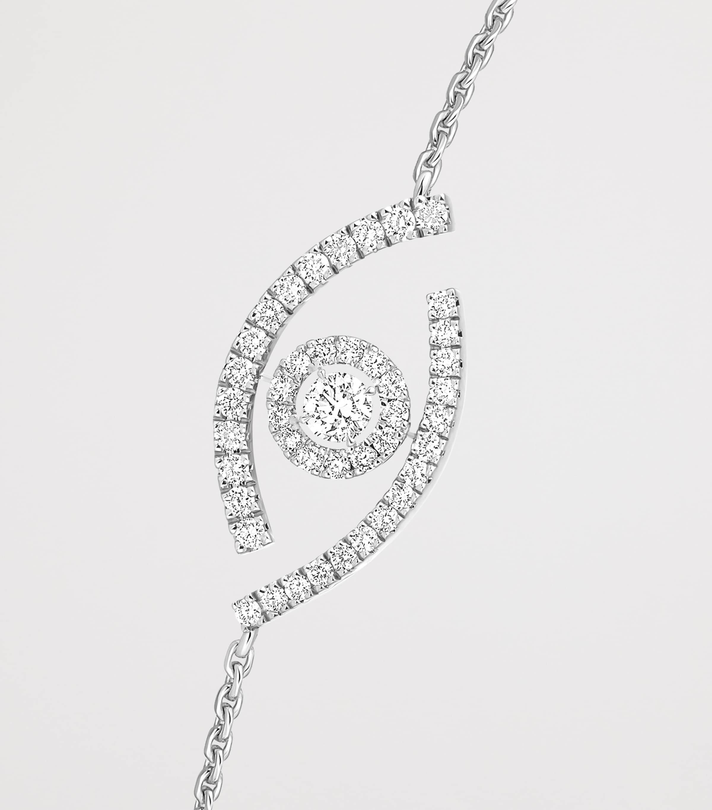 Messika Lucky Eye White Gold and Diamond Bracelet (0.21ct) White Gold Image 3
