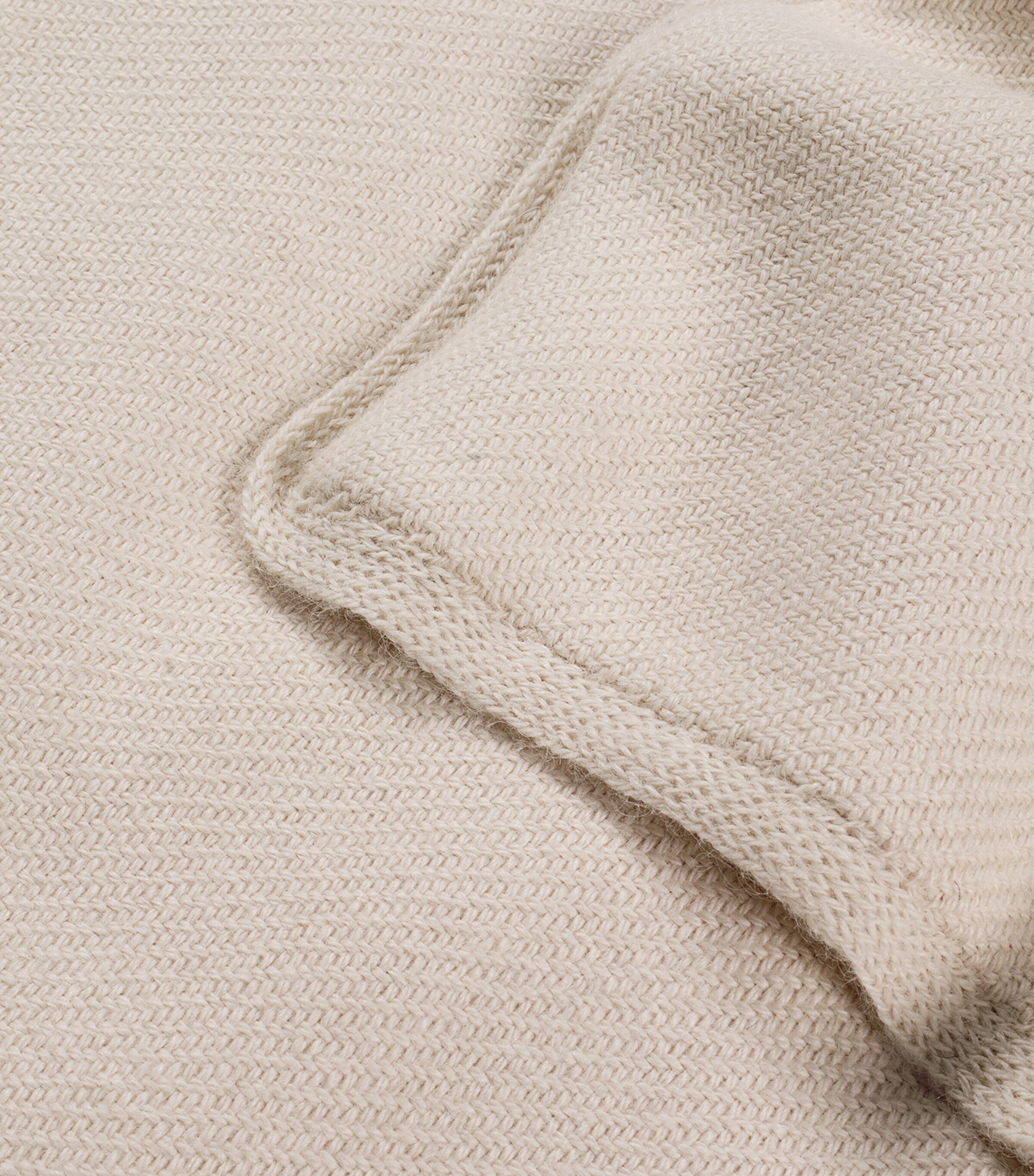 Wool Alpaca Frame Square Cushion Case (50cm x 50cm) IVORY/IVORY Image 3