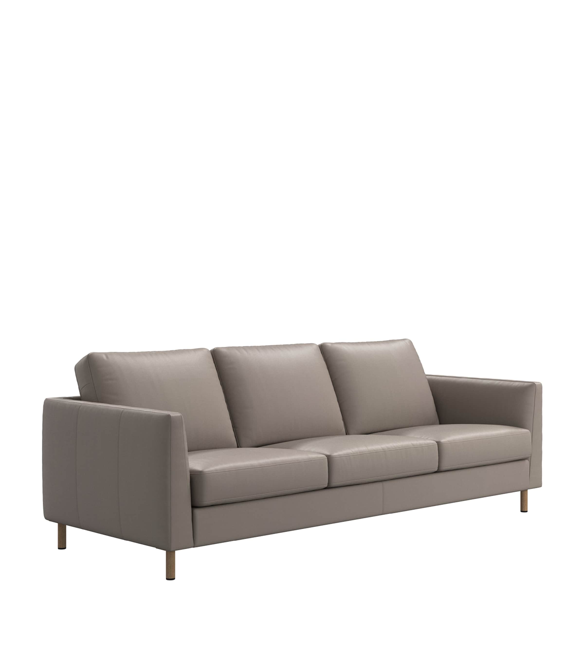 BoConcept Nordic Grained Leather Indivi 3-Seater Sofa Light Grey Image 2