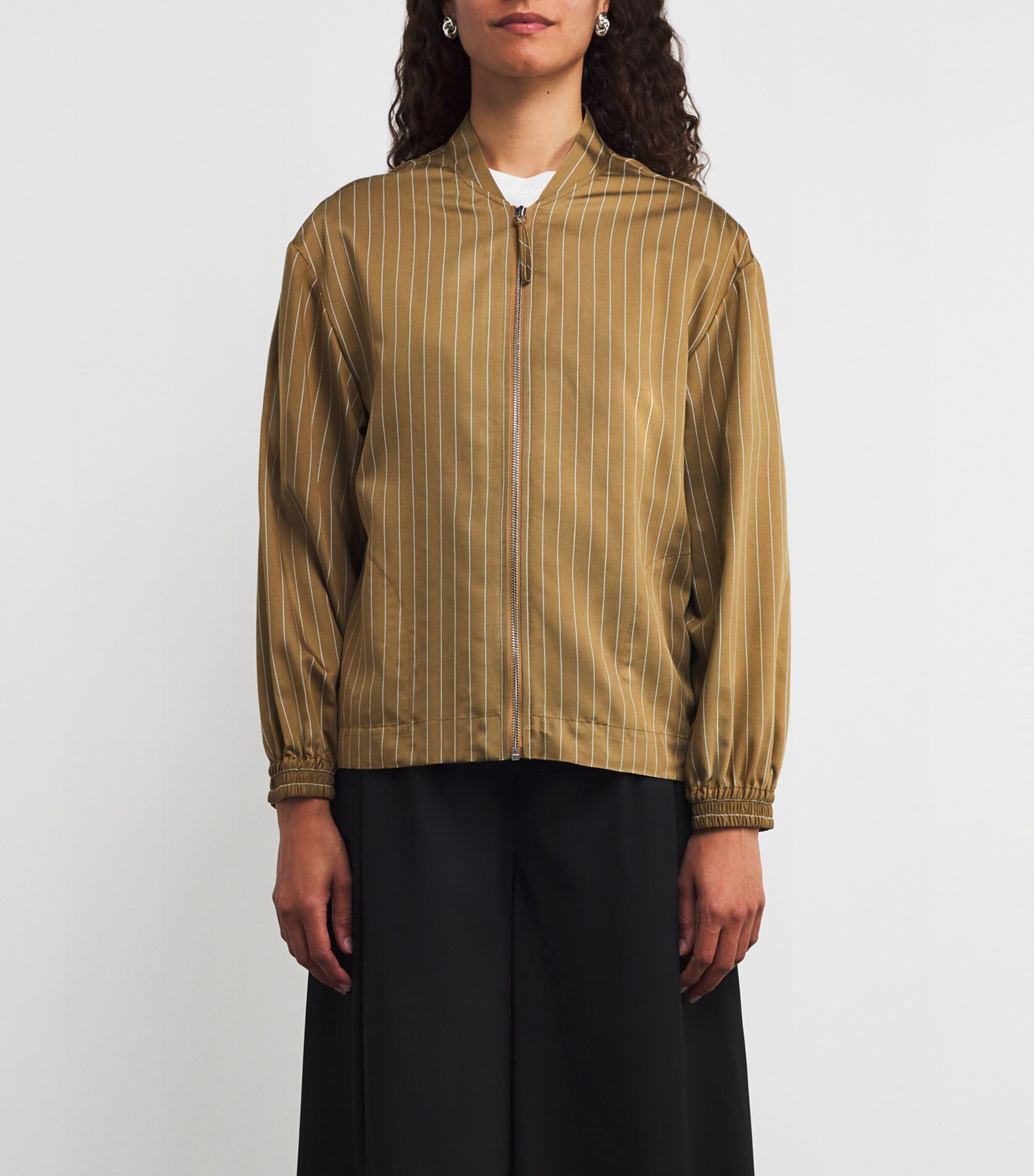 Stripe Bomber Jacket OCHRE Image 3