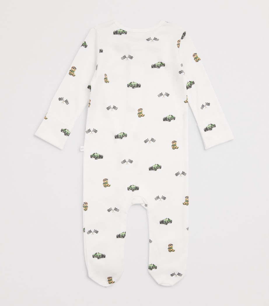 Rosa & Blue Bamboo-Organic Cotton Harrods Bear All-In-One (3-6 Months) Harrods Excl Image 2