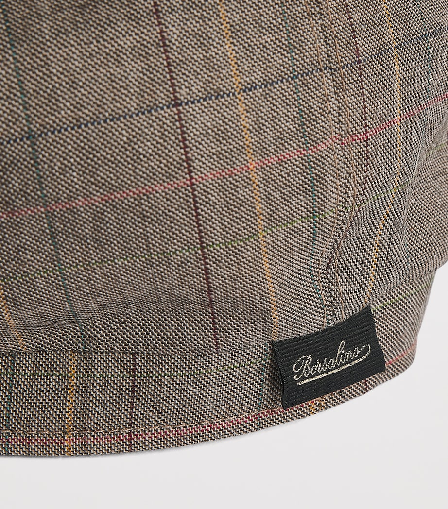 Wool Cesare Flat Cap CHECK MULTI 252B Image 4