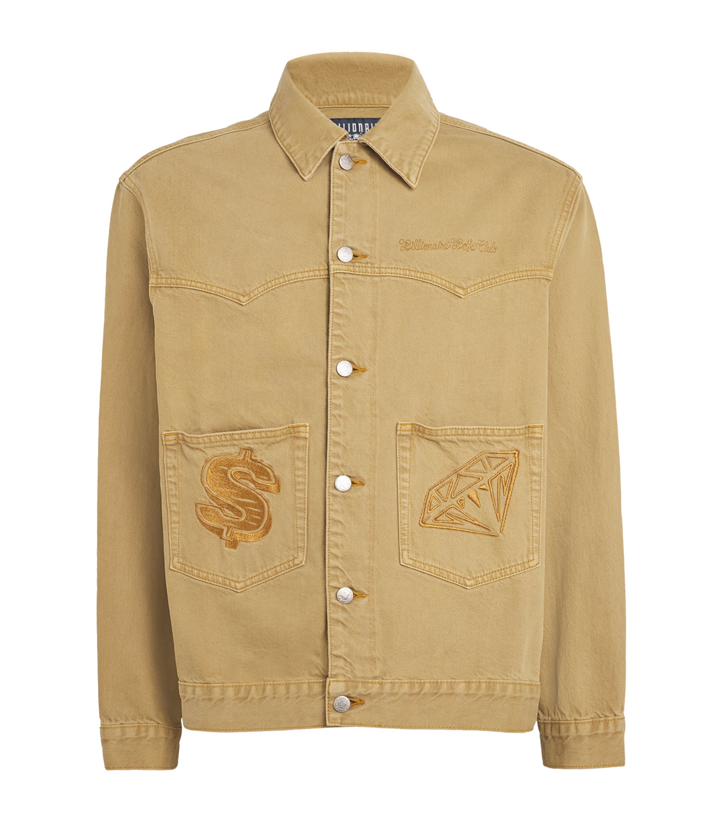 Billionaire Boys Club Logo Embroidery Selvedge Jeans In Beige