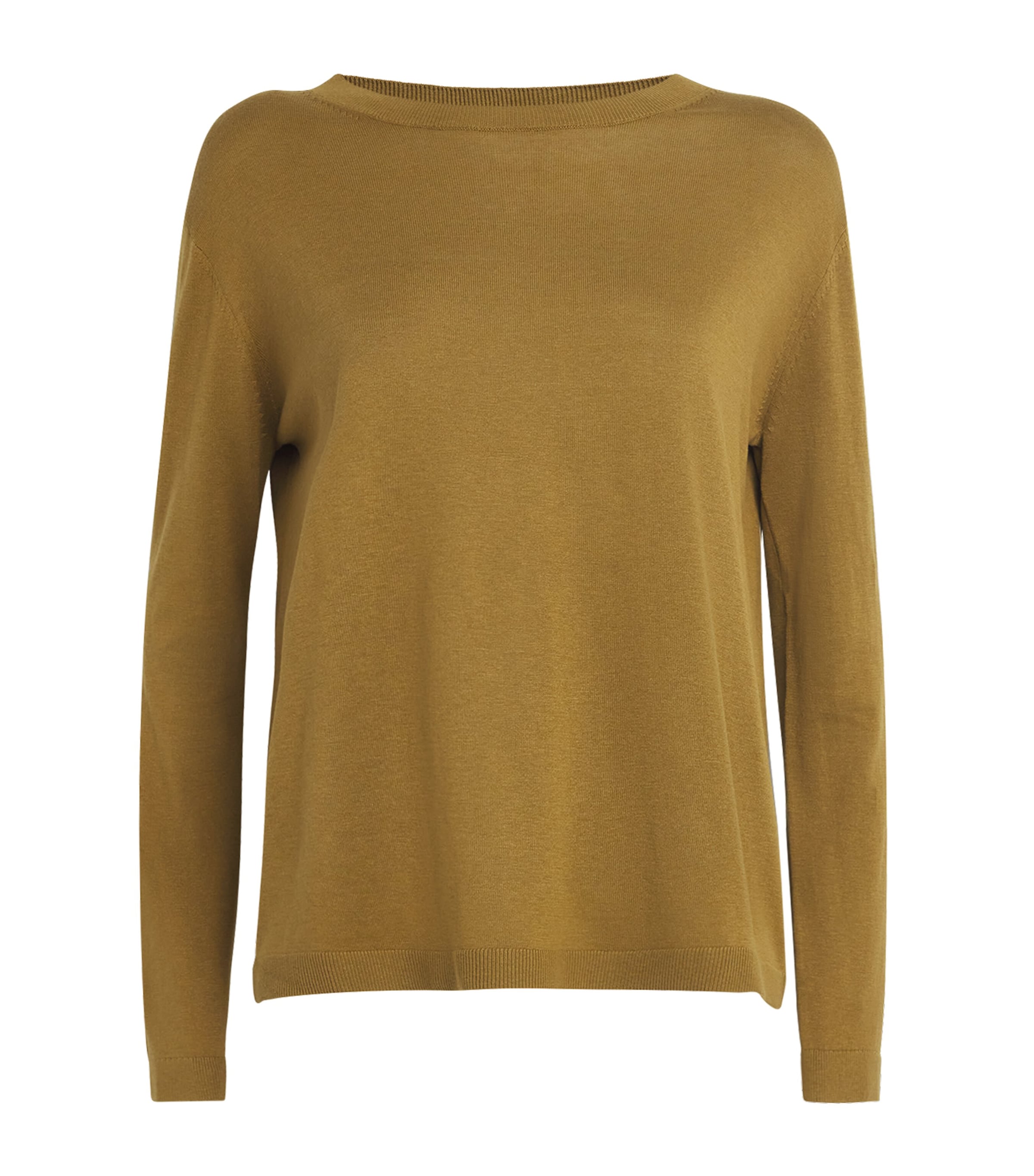 Mm Max Mara Silk-cotton Arca Sweater In Green