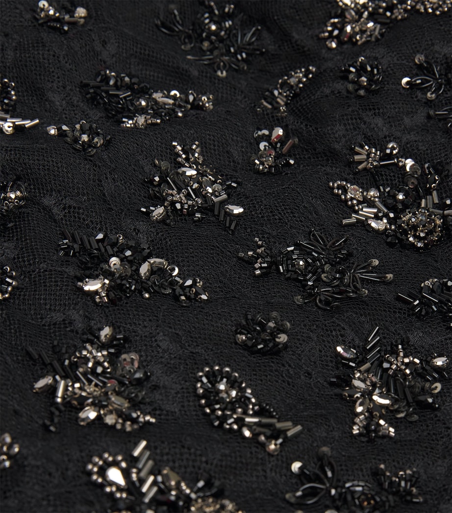 Embellished Evelina Mini Dress BLACK Image 5