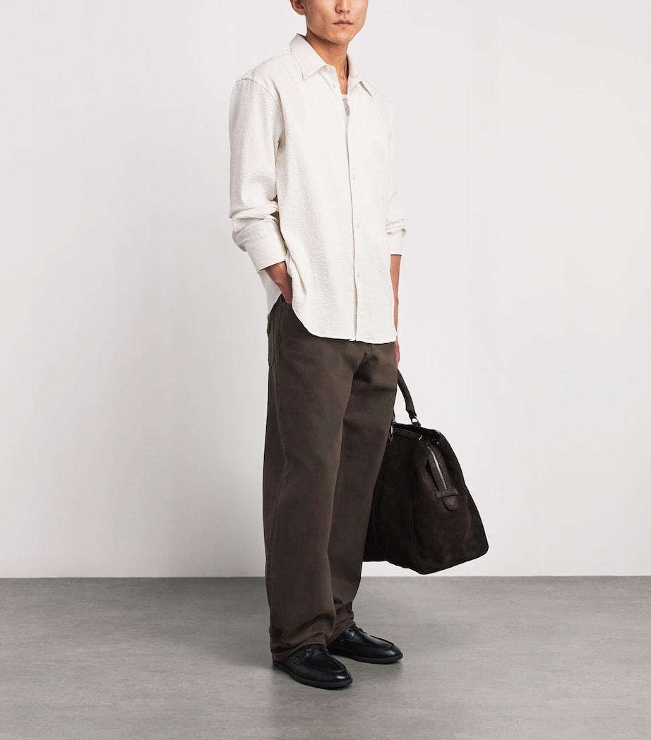 Rag & Bone Mens Stretch-Cotton Straight Chinos Dark Brown Image 2