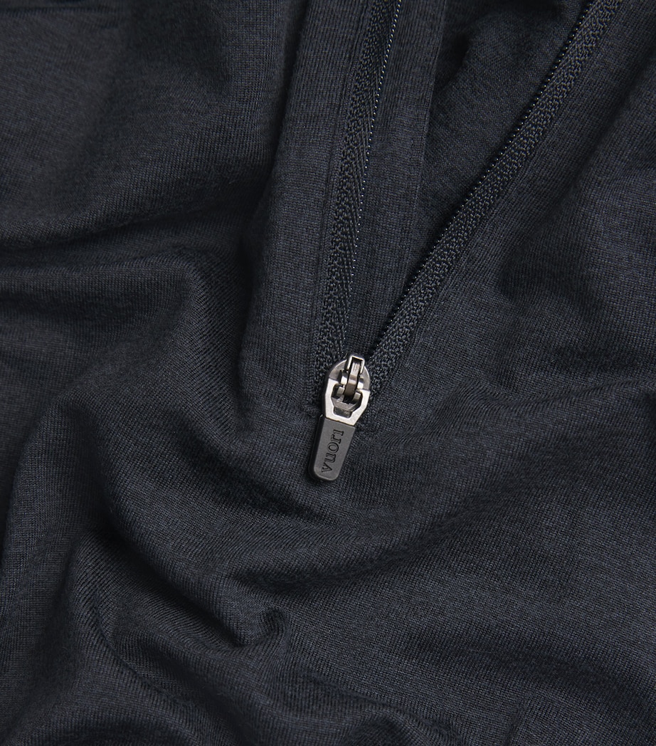 VUORI Mens Quarter-Zip Ponto Sweatshirt Hin/ink Heather Image 5