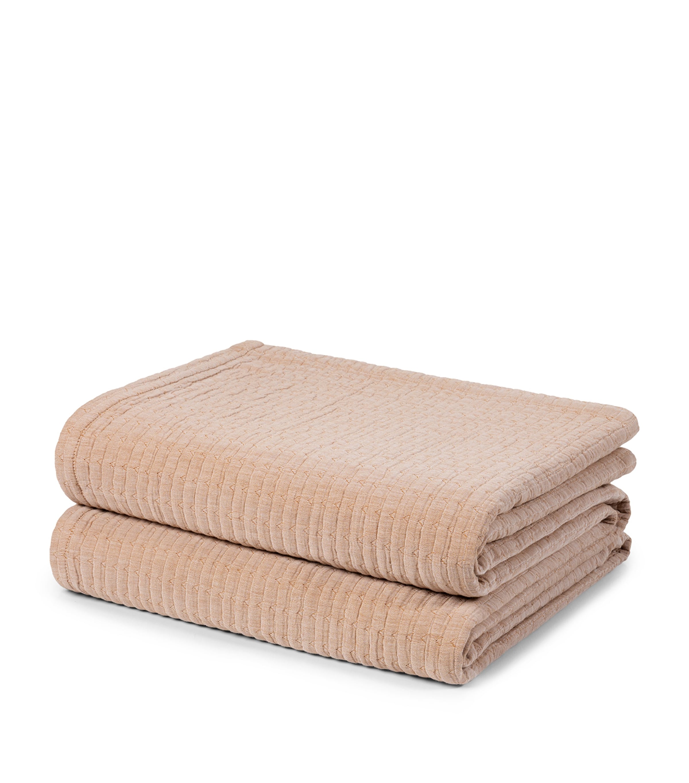 Hamam Cotton Airply Texture Blanket In Brown