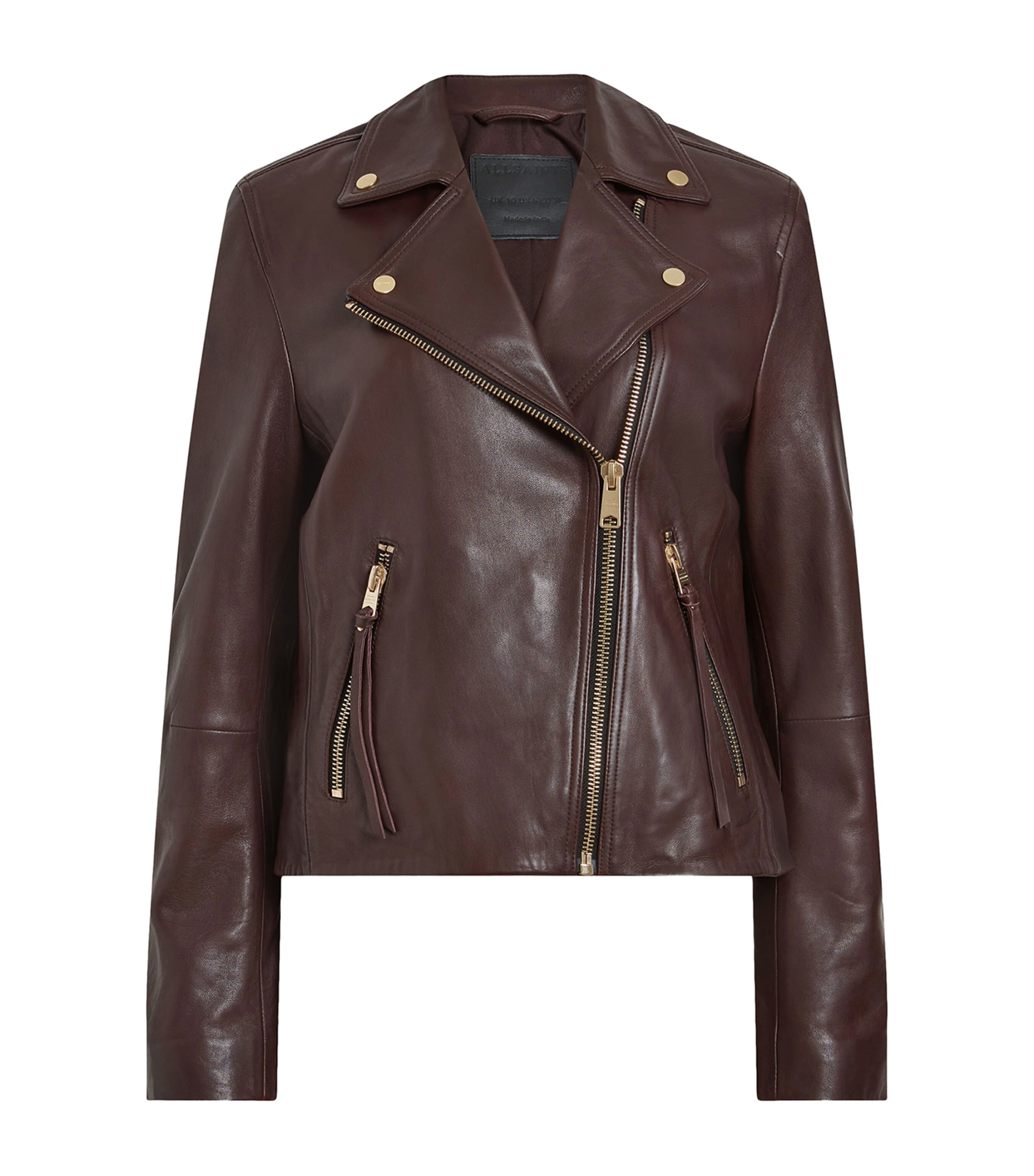 ALLSAINTS LEATHER DALBY BIKER JACKET 