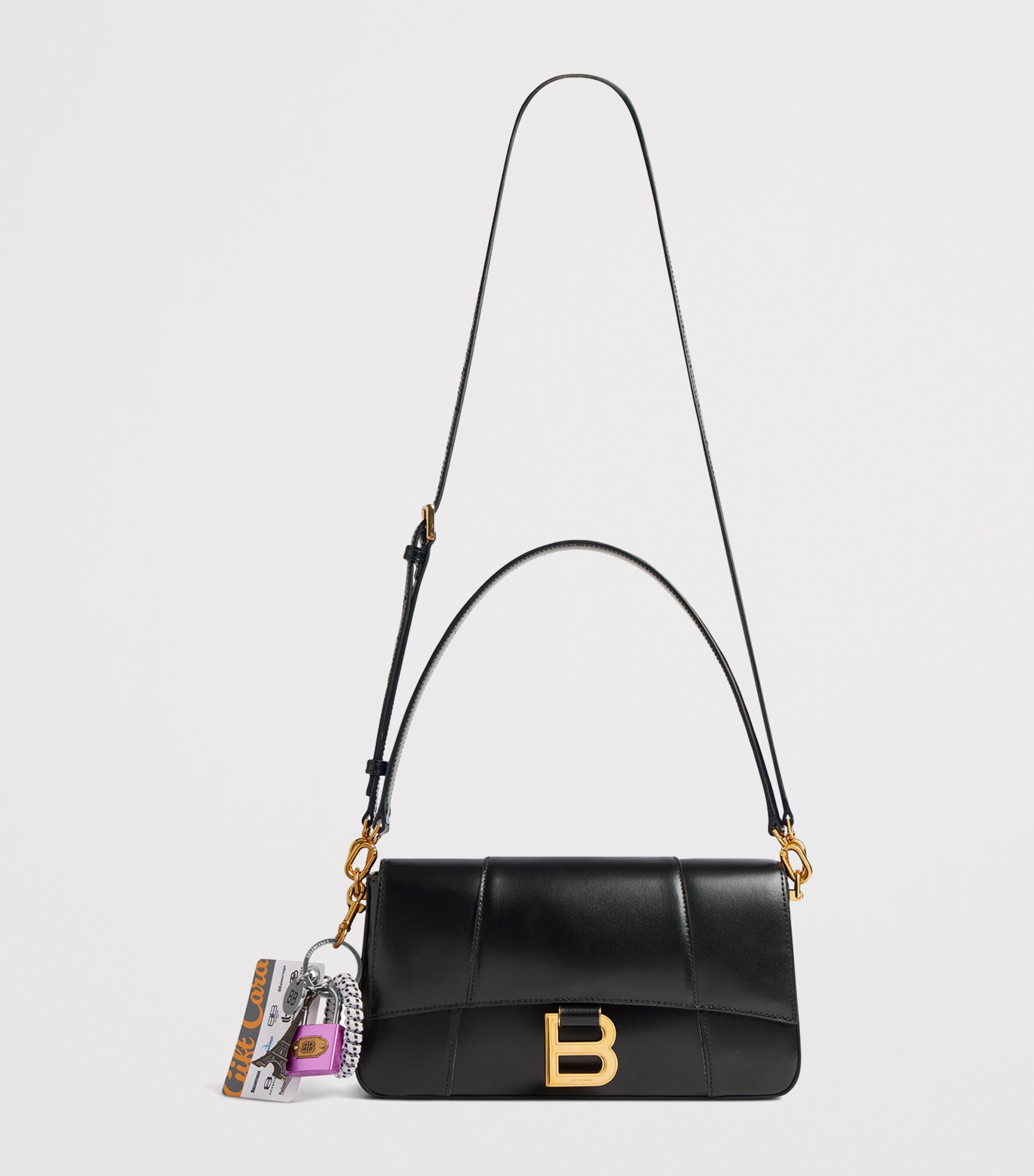 Balenciaga Leather Hourglass Sling Top-Handle Bag Image 3