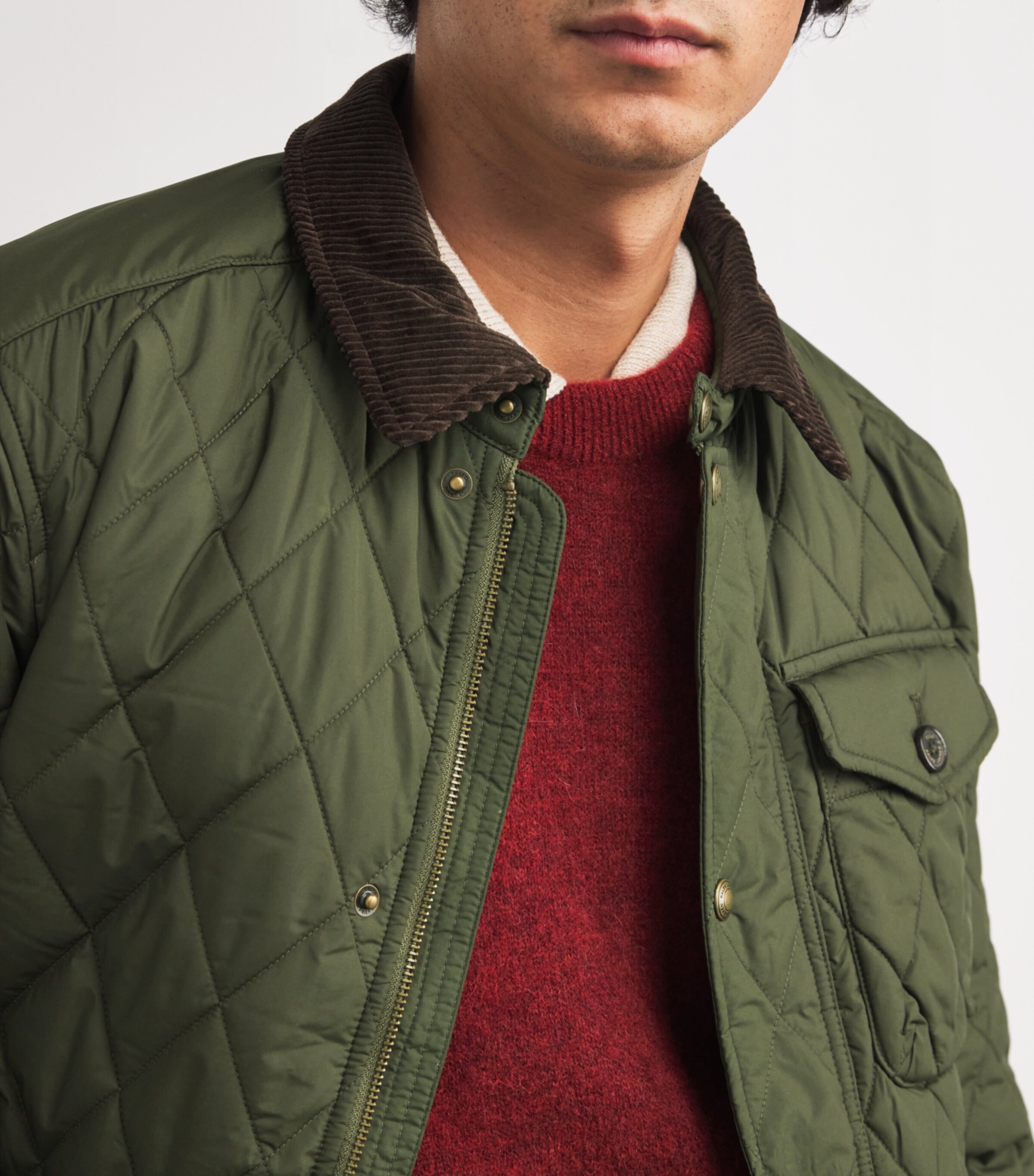 Water-Repellent Quilted Beaton Jacket DARK GREEN Image 6