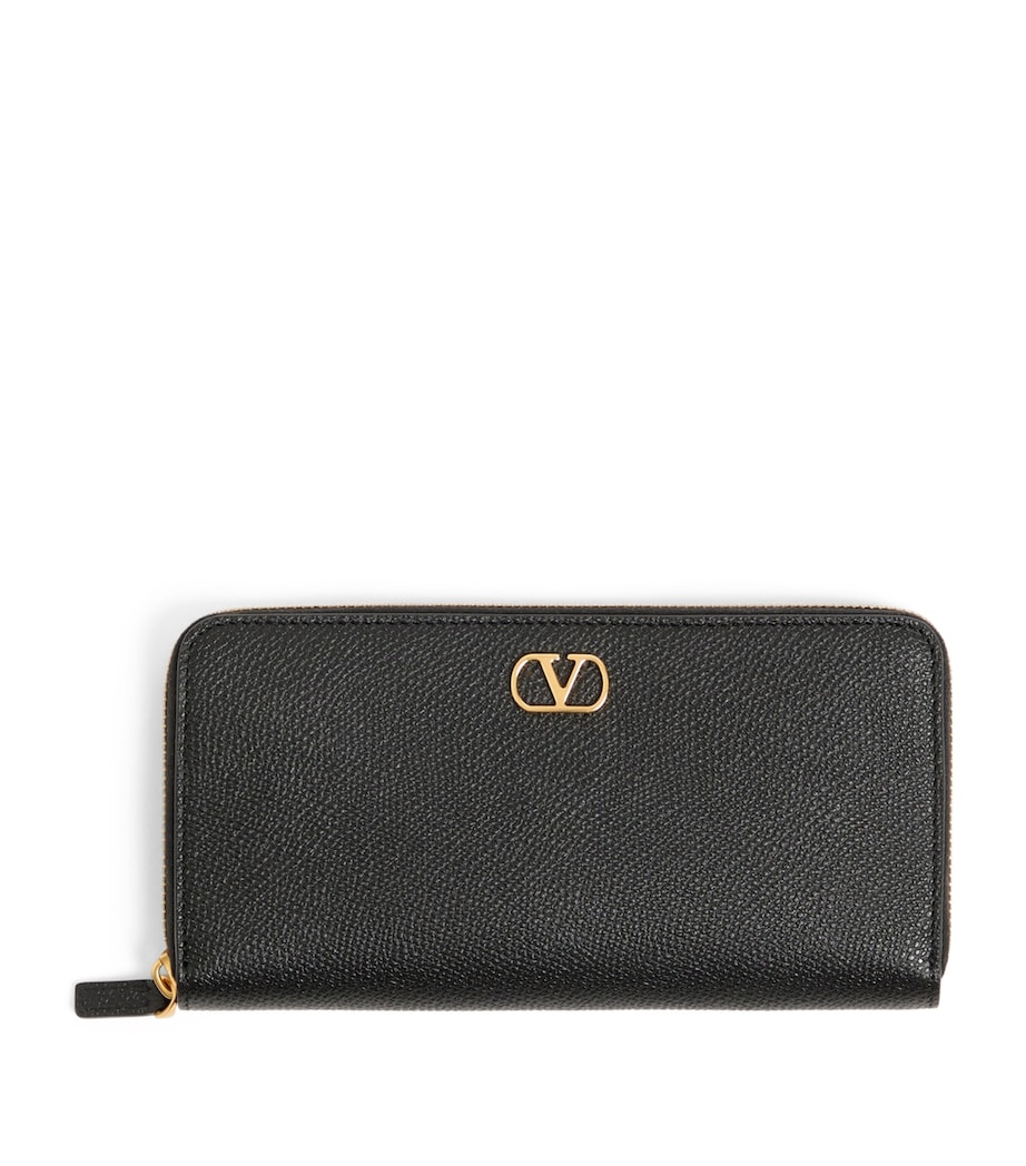 Valentino Garavani Leather VLogo Signature Zip-Around Wallet Image 1