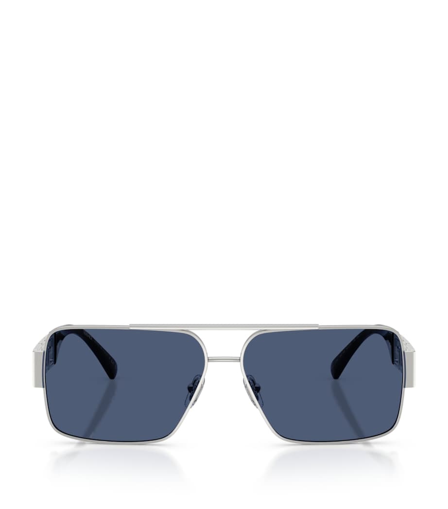 Versace Wire VE2290 Rectangular Sunglasses Silver Image 1