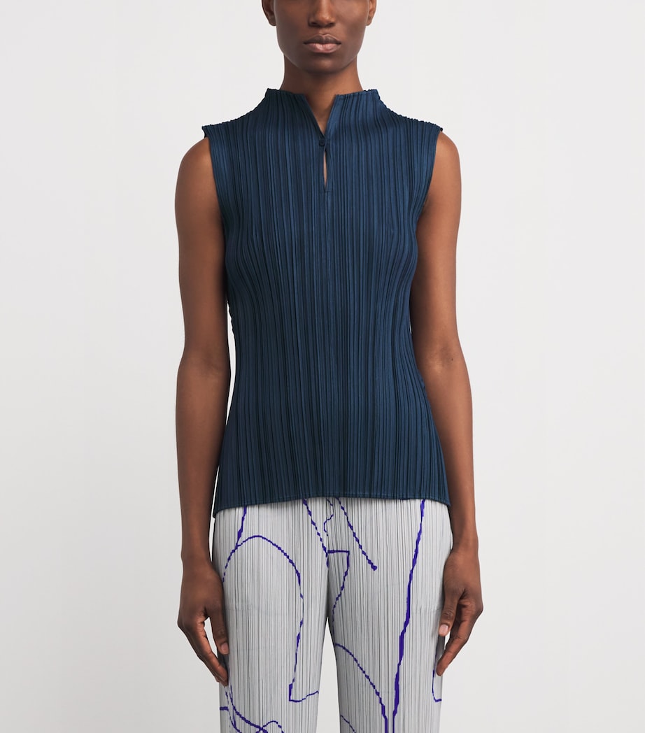 Mellow Pleats Top NAVY Image 3