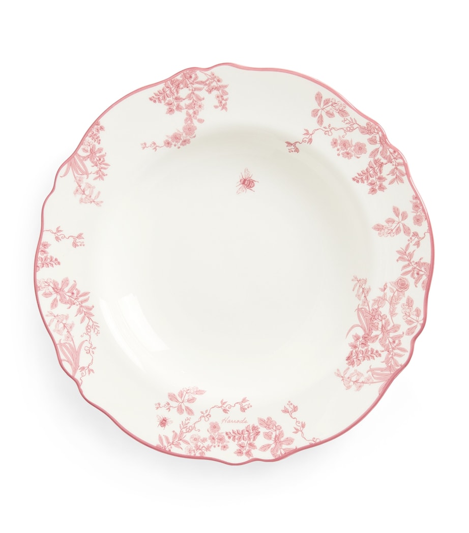 Bone China Toile Bowl (23.5cm) PINK Image 1
