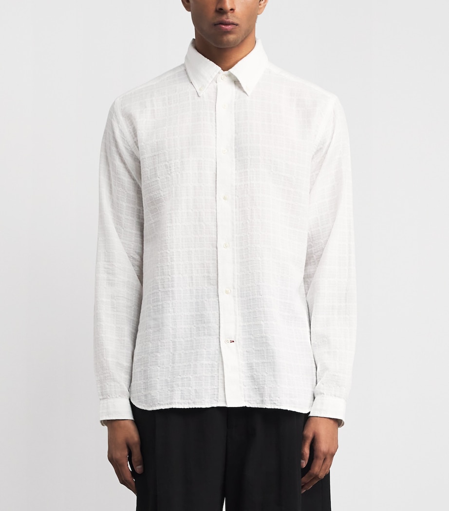 Oliver Spencer Mens Organic Cotton Brook Shirt White Image 4