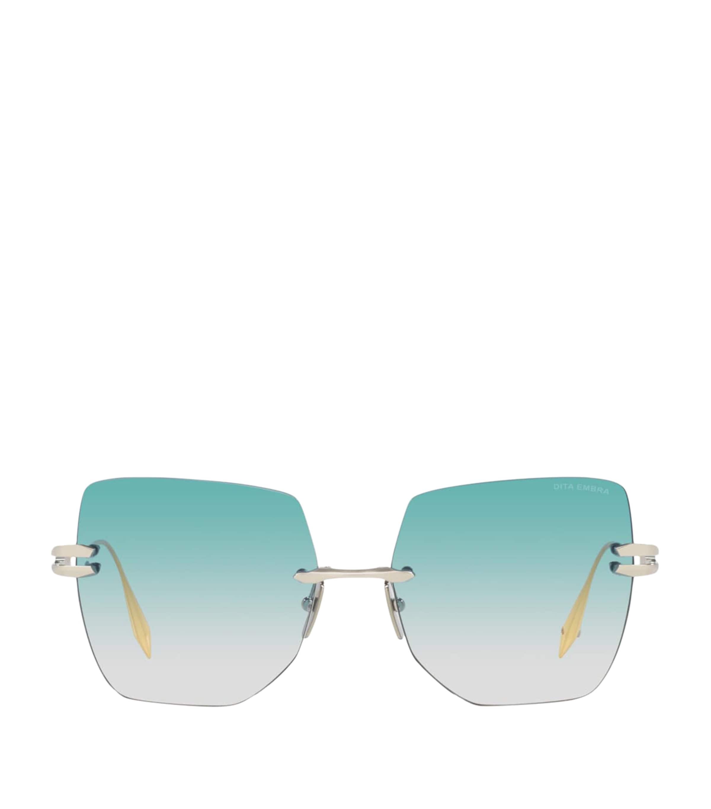 DITA Rimless Square Embra Sunglasses Silver Image 1