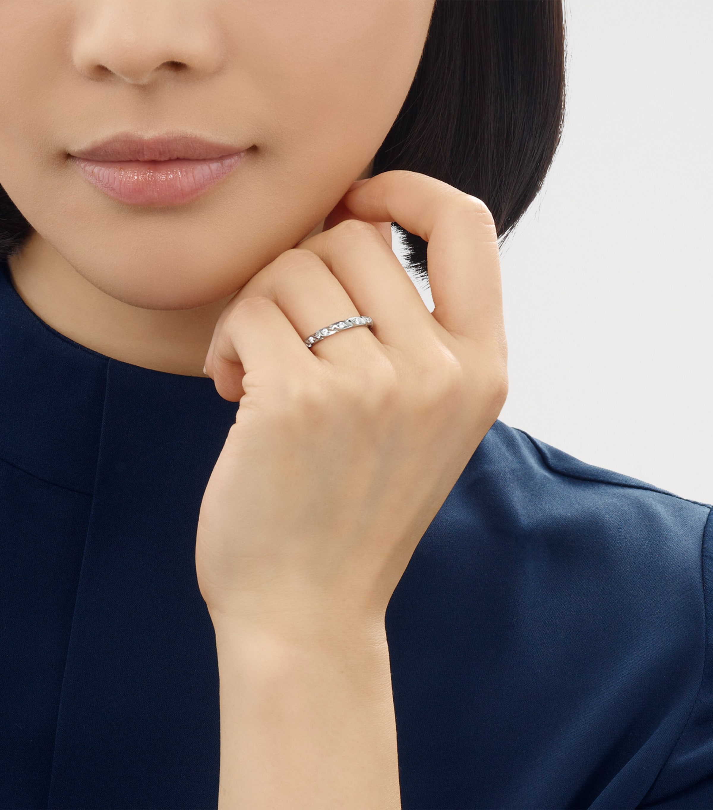 Chaumet Platinum and Diamond Torsade de Chaumet Wedding Band Platinum Image 2